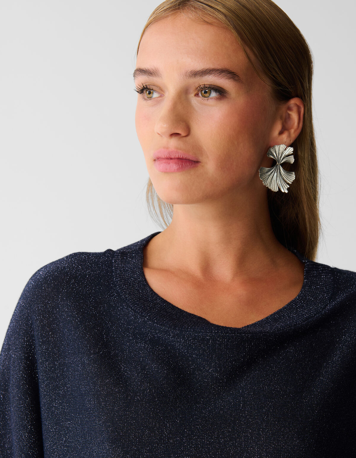 Glitter Vleermuis Trui Donkerblauw SHOEBY WOMEN