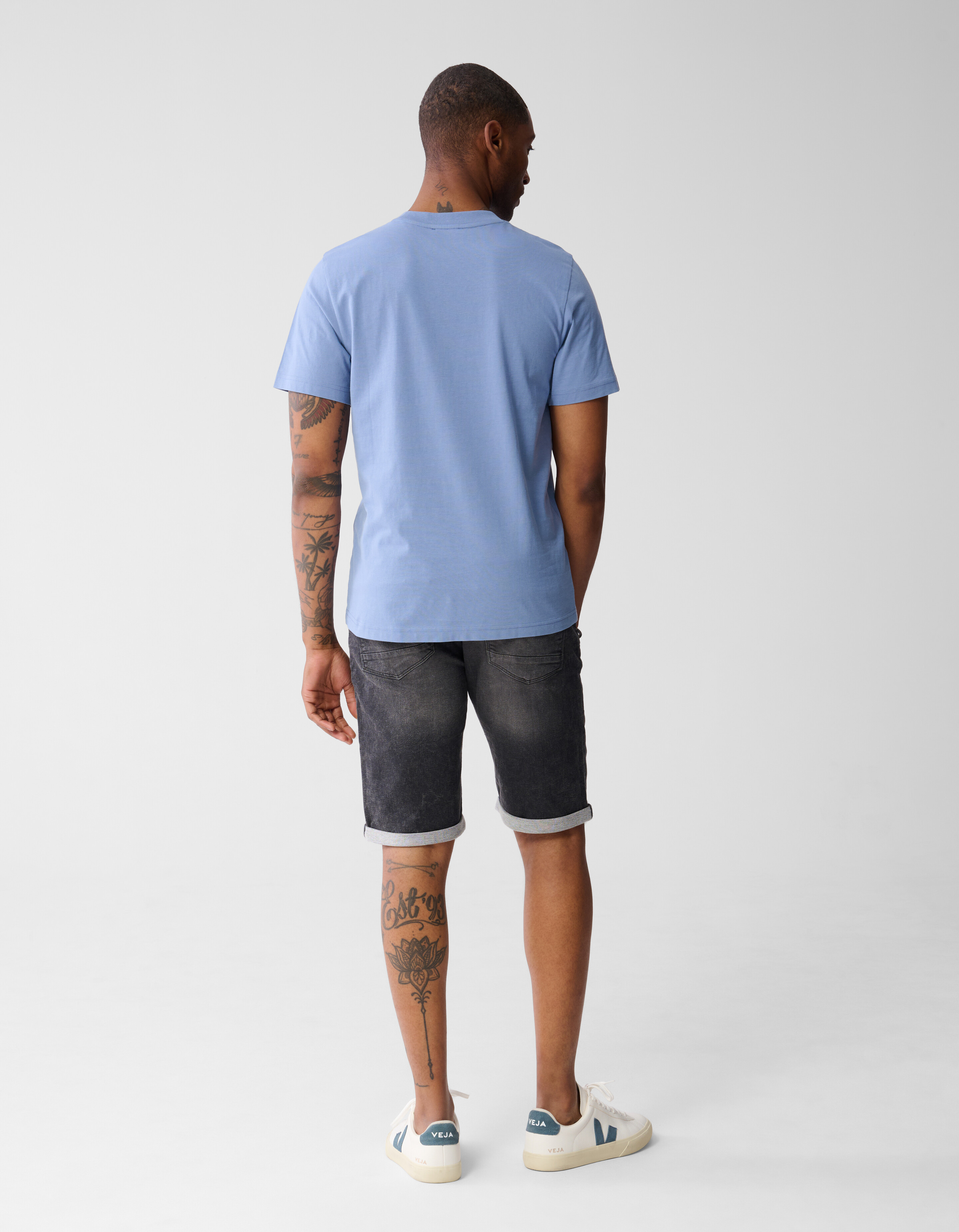 Palm Artwork T-shirt Lichtblauw SHOEBY MEN