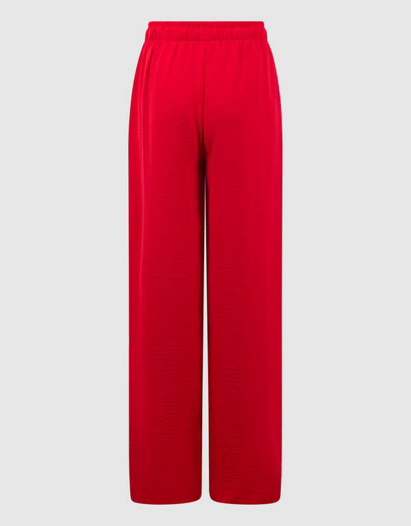 Piping Wide Leg Broek Rood SHOEBY GIRLS