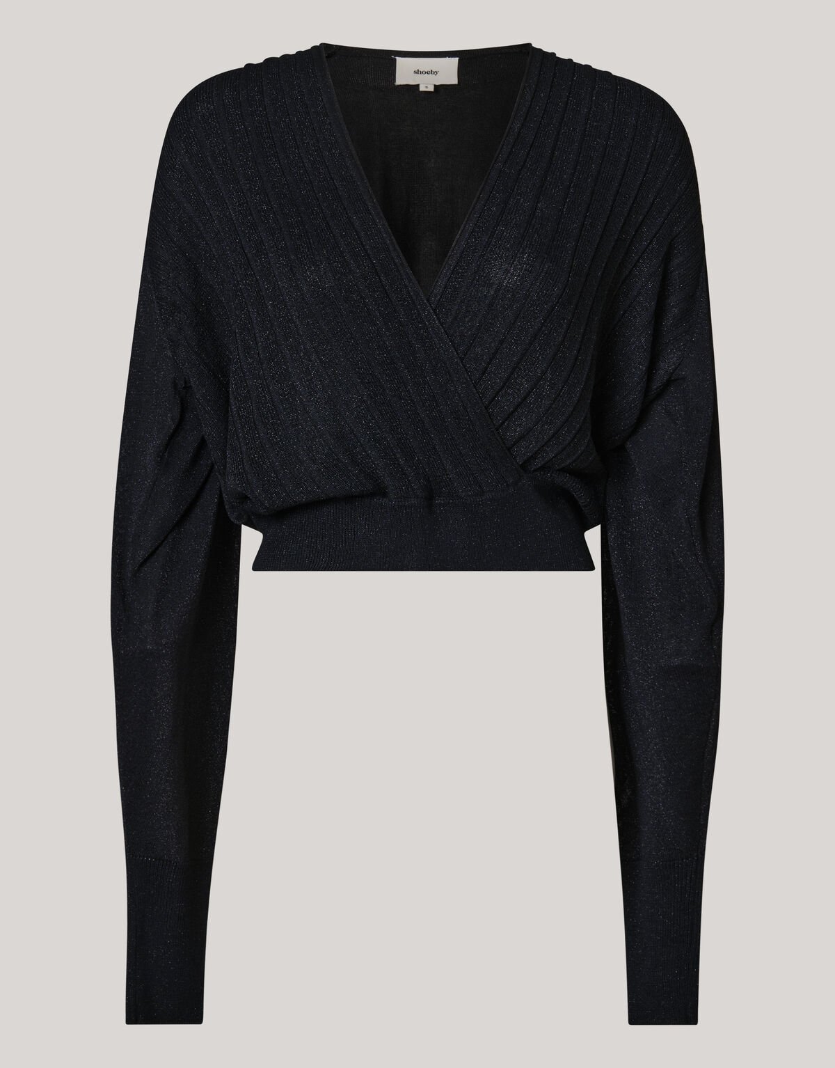 Glitter Overslag Trui Zwart SHOEBY WOMEN