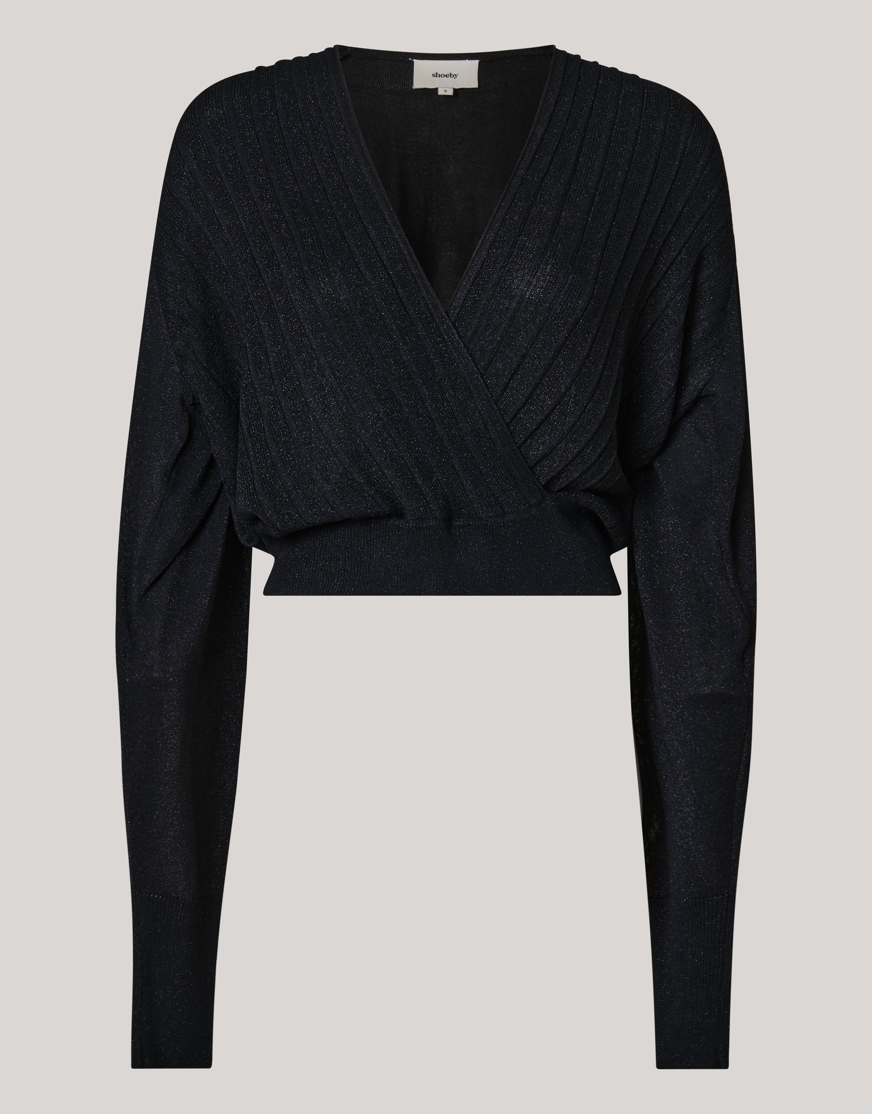 Glitter Overslag Trui Zwart SHOEBY WOMEN