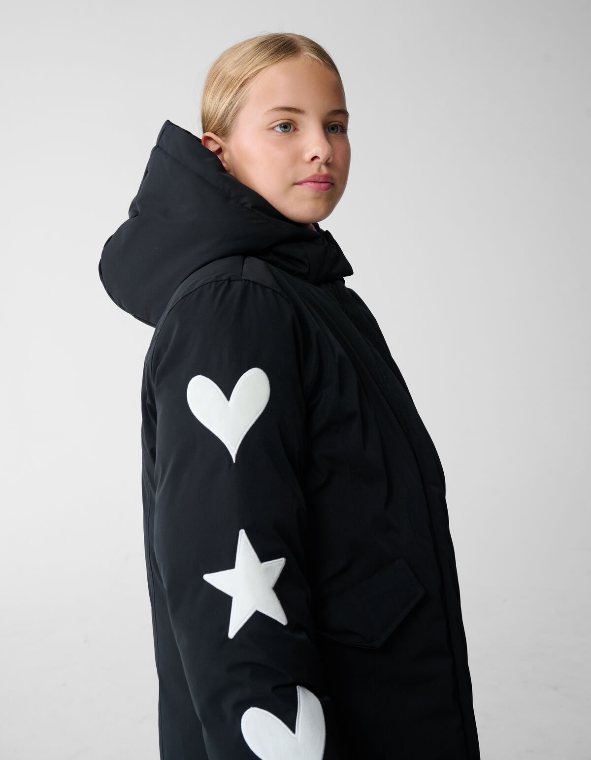 Heart/Ster Jas Zwart SHOEBY GIRLS