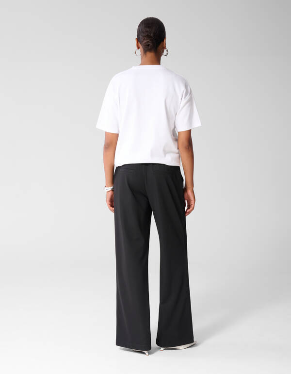 Wide Leg Broek Zwart SHOEBY WOMEN