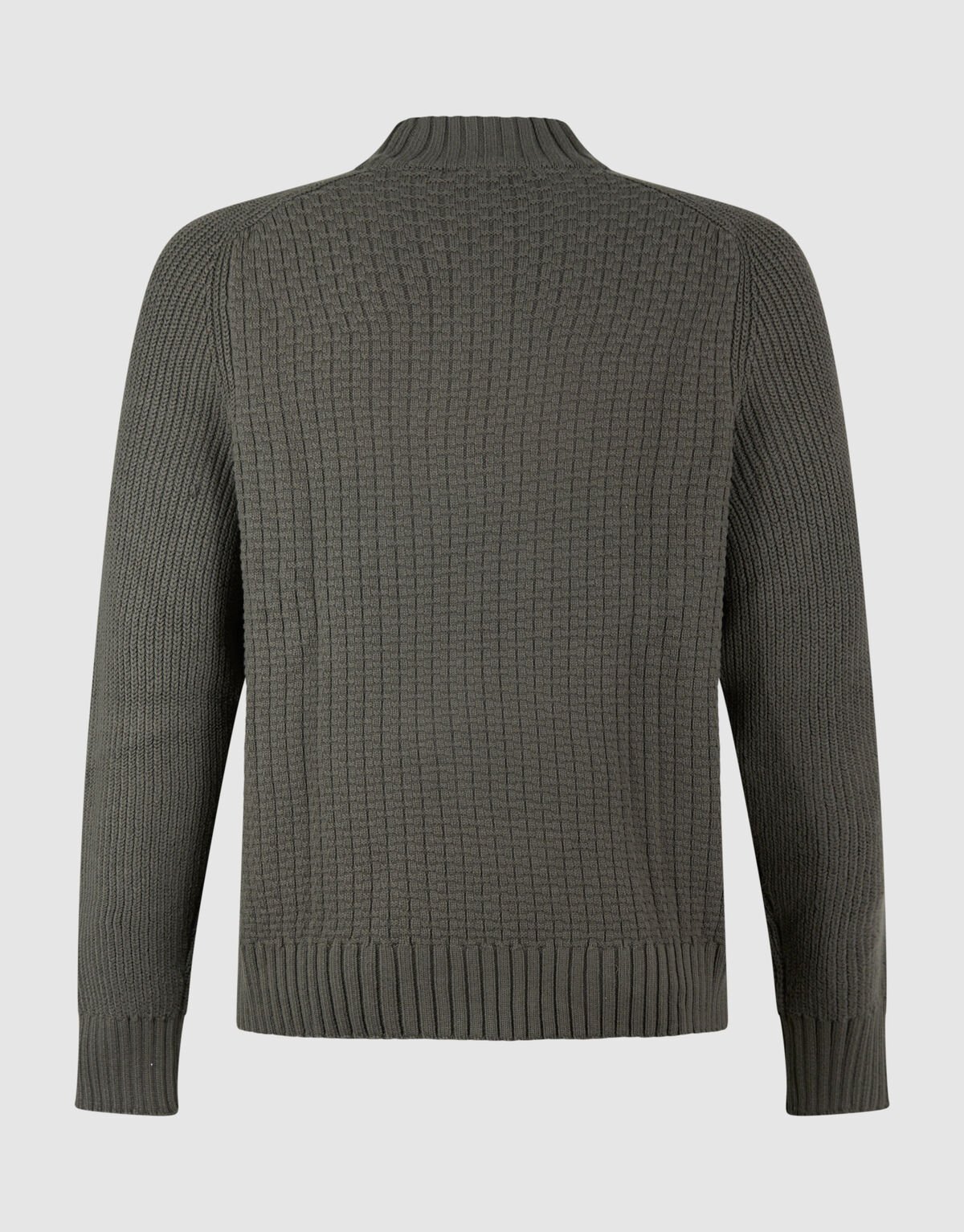 Structuur Knit Sweater Donkergroen SHOEBY MEN