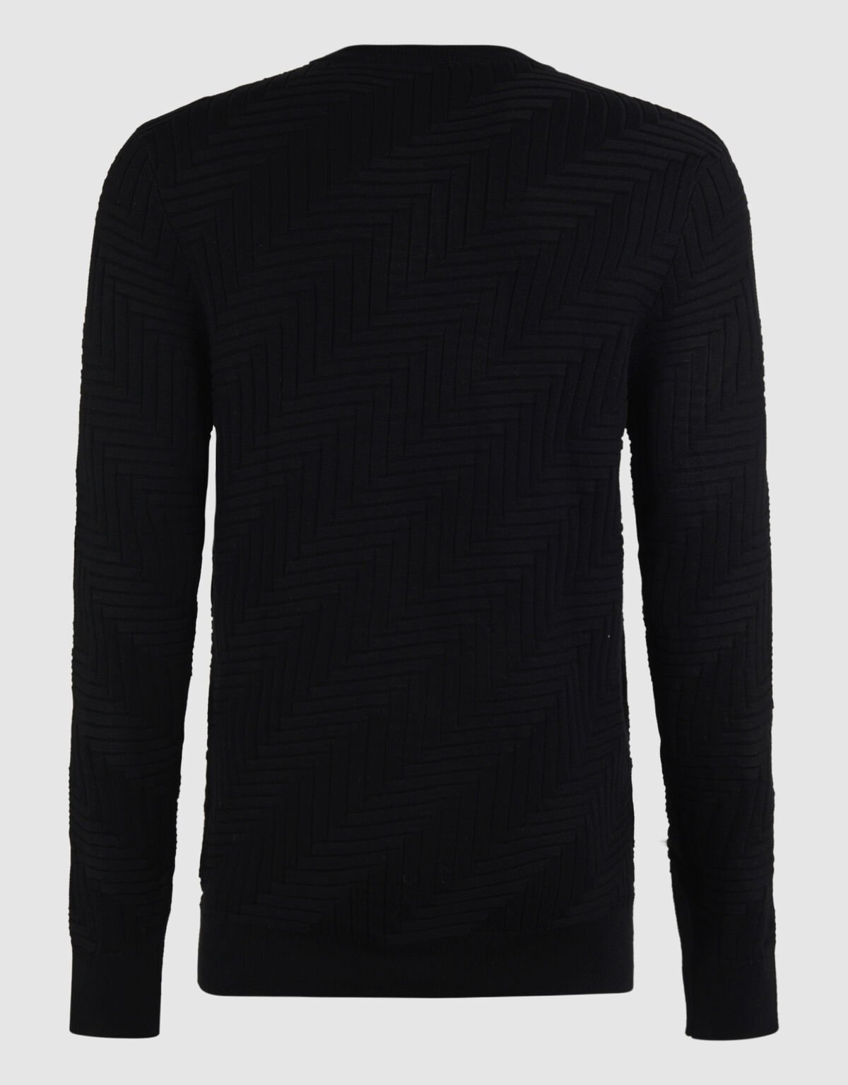 Structuur Knit Sweater Zwart SHOEBY MEN