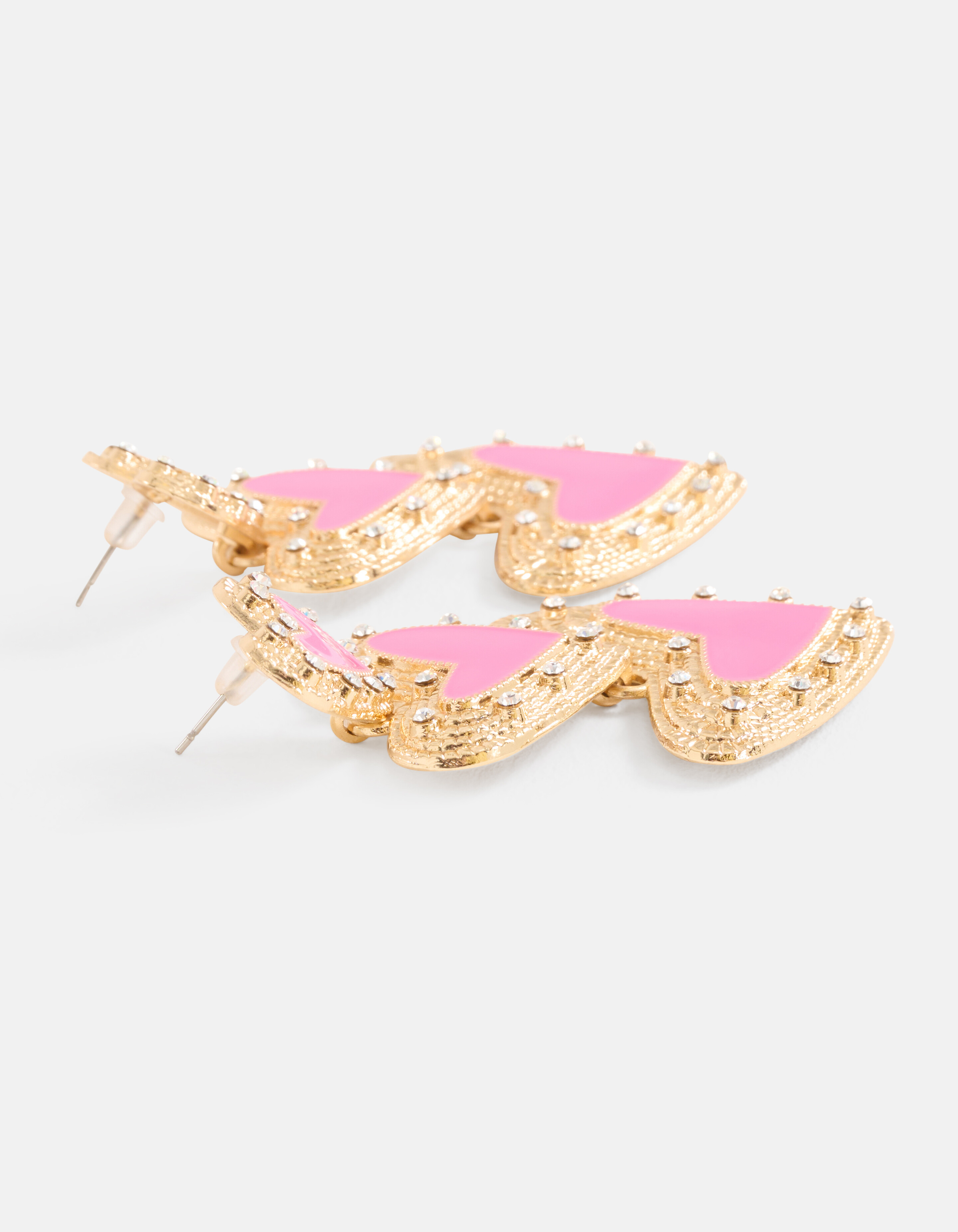 Multi Heart Oorbellen Roze SHOEBY ACCESSOIRES