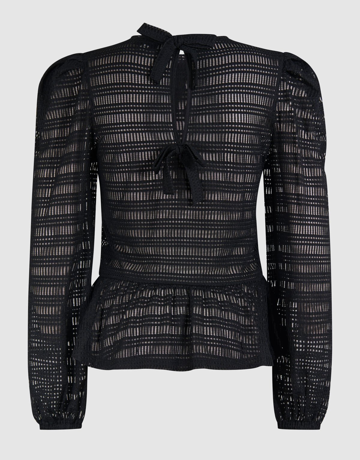 Mesh Structuur Top Zwart SHOEBY WOMEN