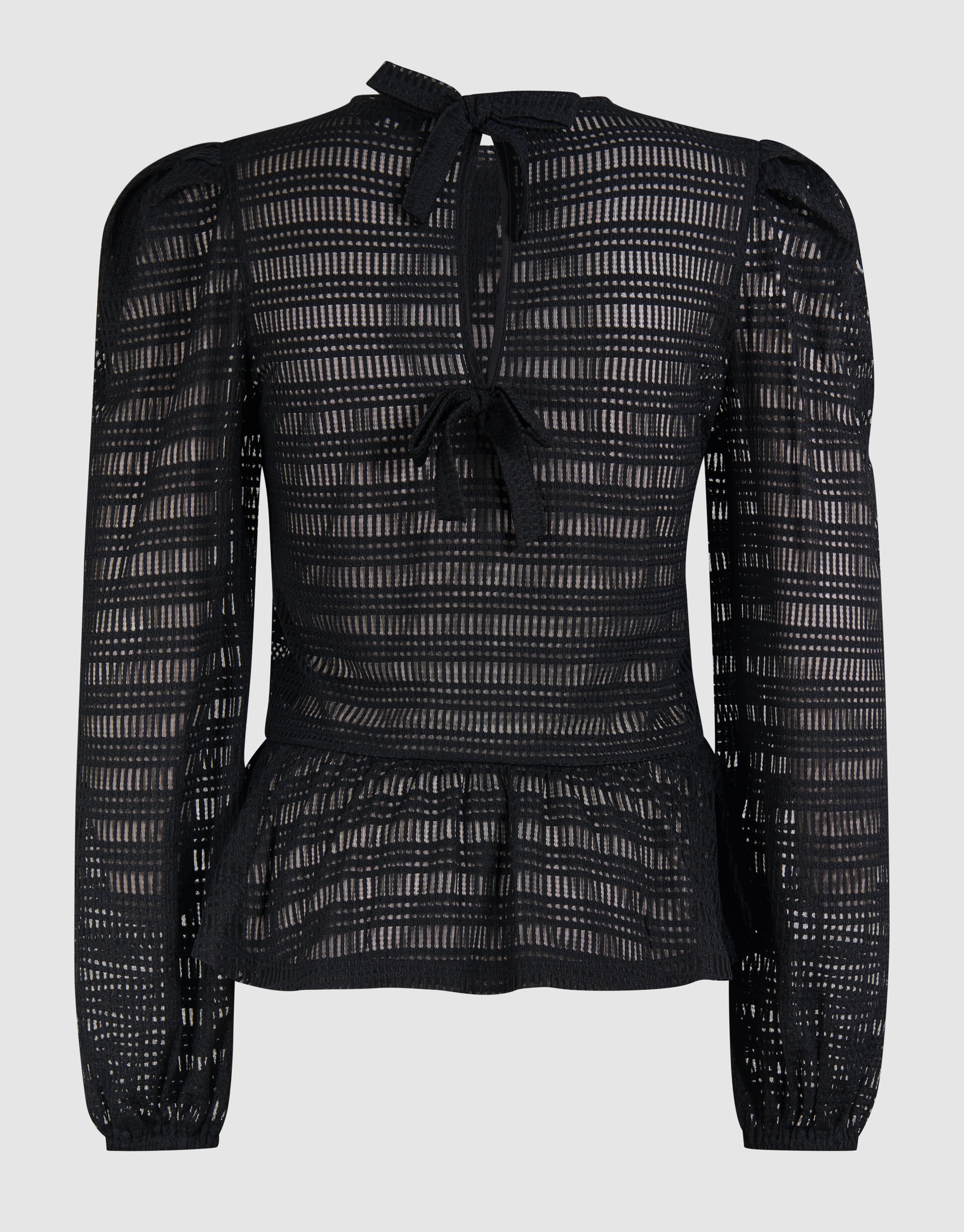 Mesh Structuur Top Zwart SHOEBY WOMEN