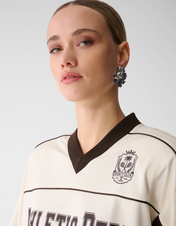 Sporty Longsleeve Top Gebroken Wit SHOEBY WOMEN