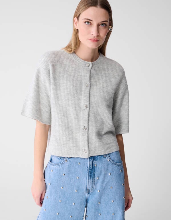 Korte Mouwen Vest Lichtgrijs SHOEBY WOMEN