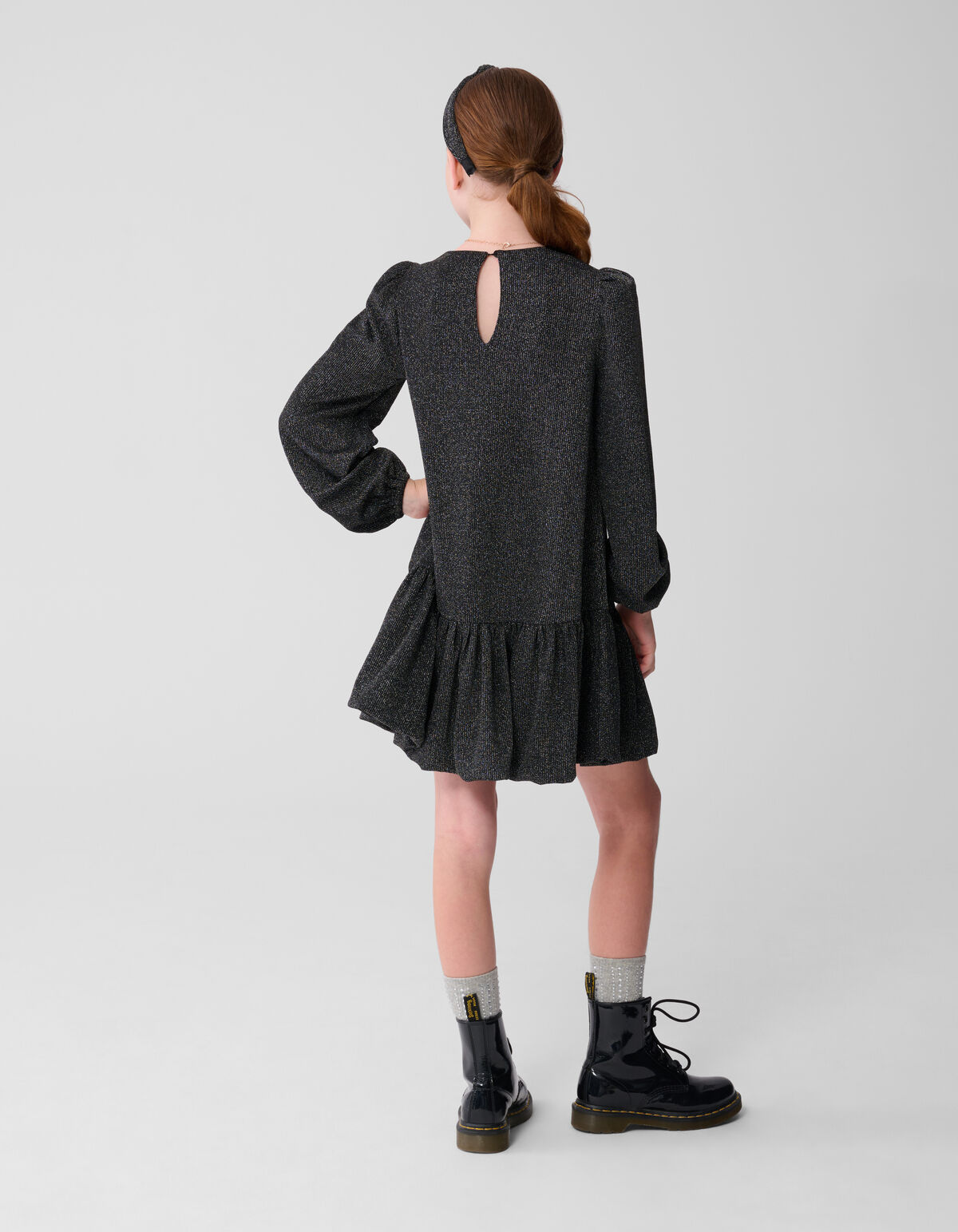 Glitter Balloon Mini Jurk Zwart SHOEBY GIRLS