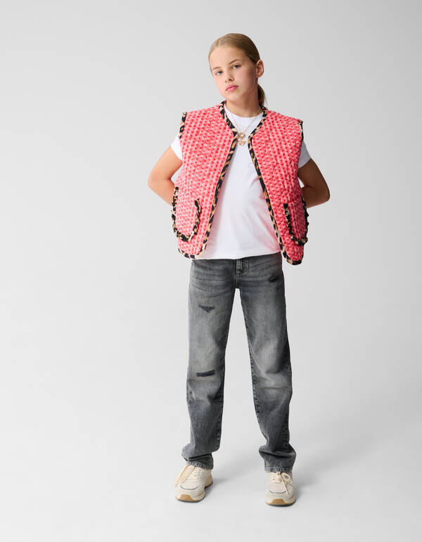 Quilted Heart Gilet Roze SHOEBY GIRLS