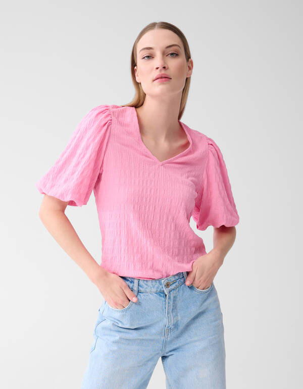 Crinkle Top Roze SHOEBY WOMEN