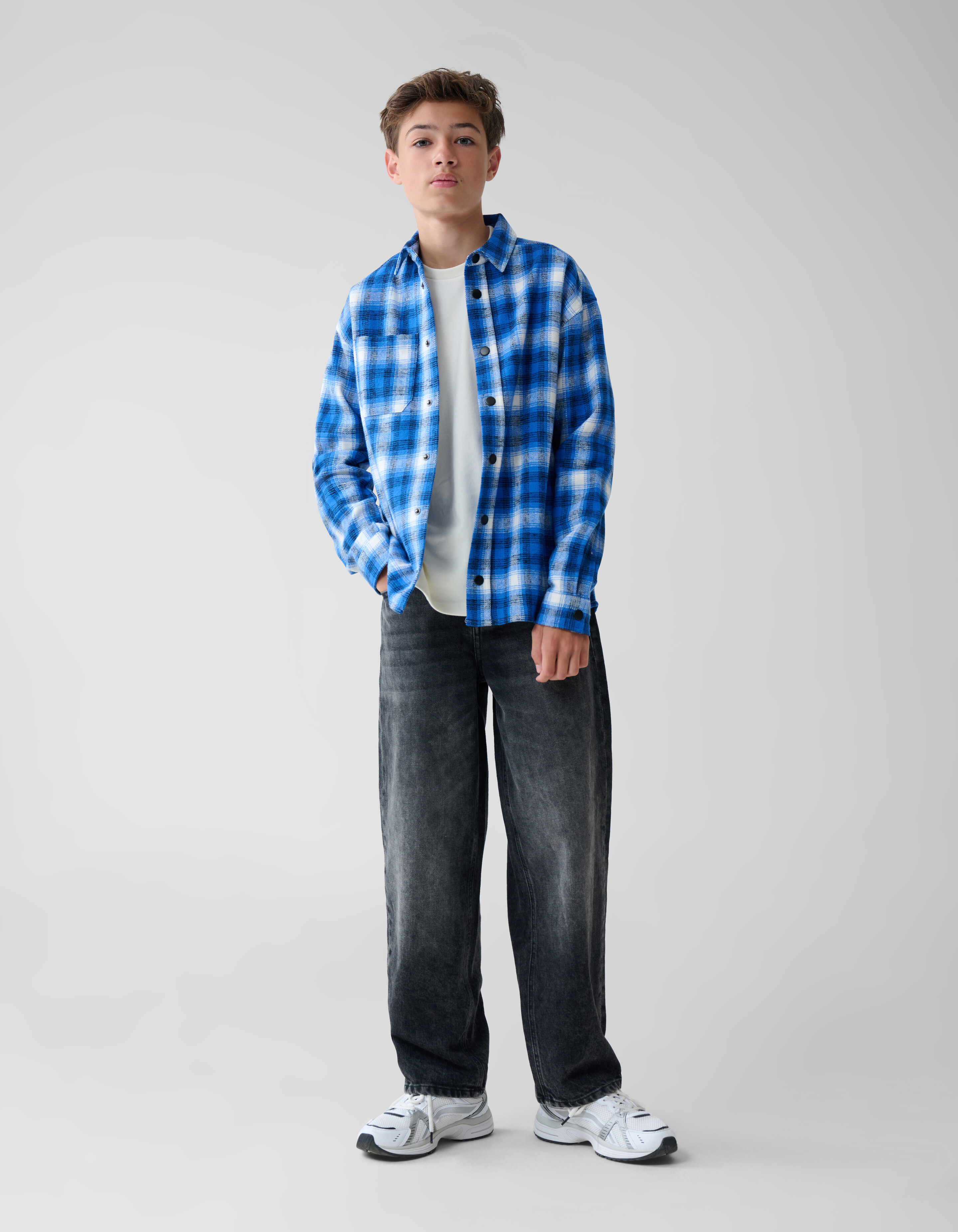 Ruiten Overshirt Blauw SHOEBY BOYS