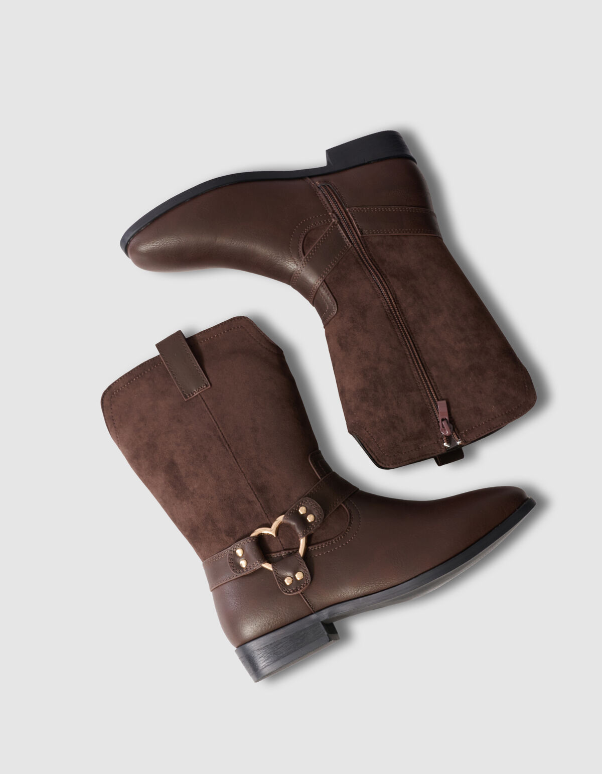 Stitched Western Laarzen Bruin SHOEBY SHOES