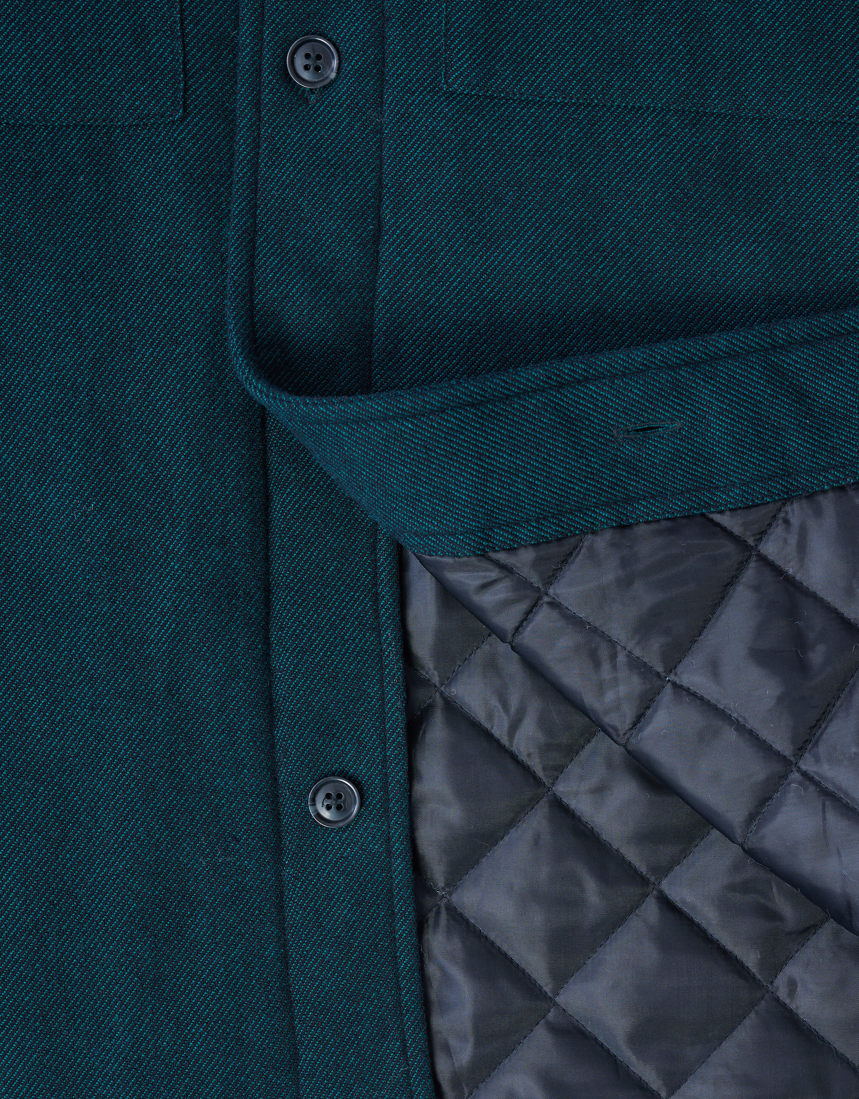 Padded Overshirt Donkergroen SHOEBY MEN