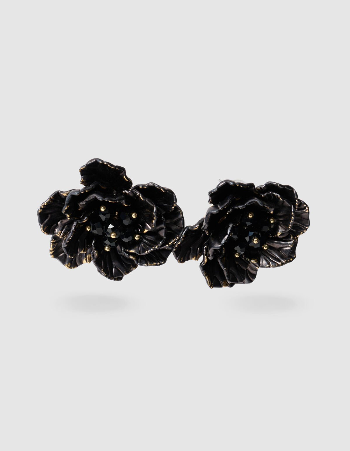 Flower Oorbellen Zwart SHOEBY ACCESSOIRES
