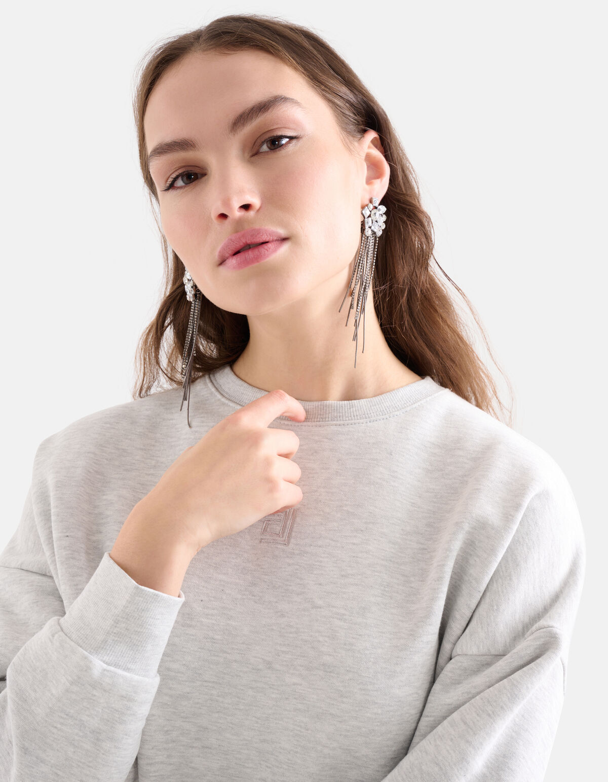 Big Stone Oorbellen Zilver SHOEBY ACCESSOIRES