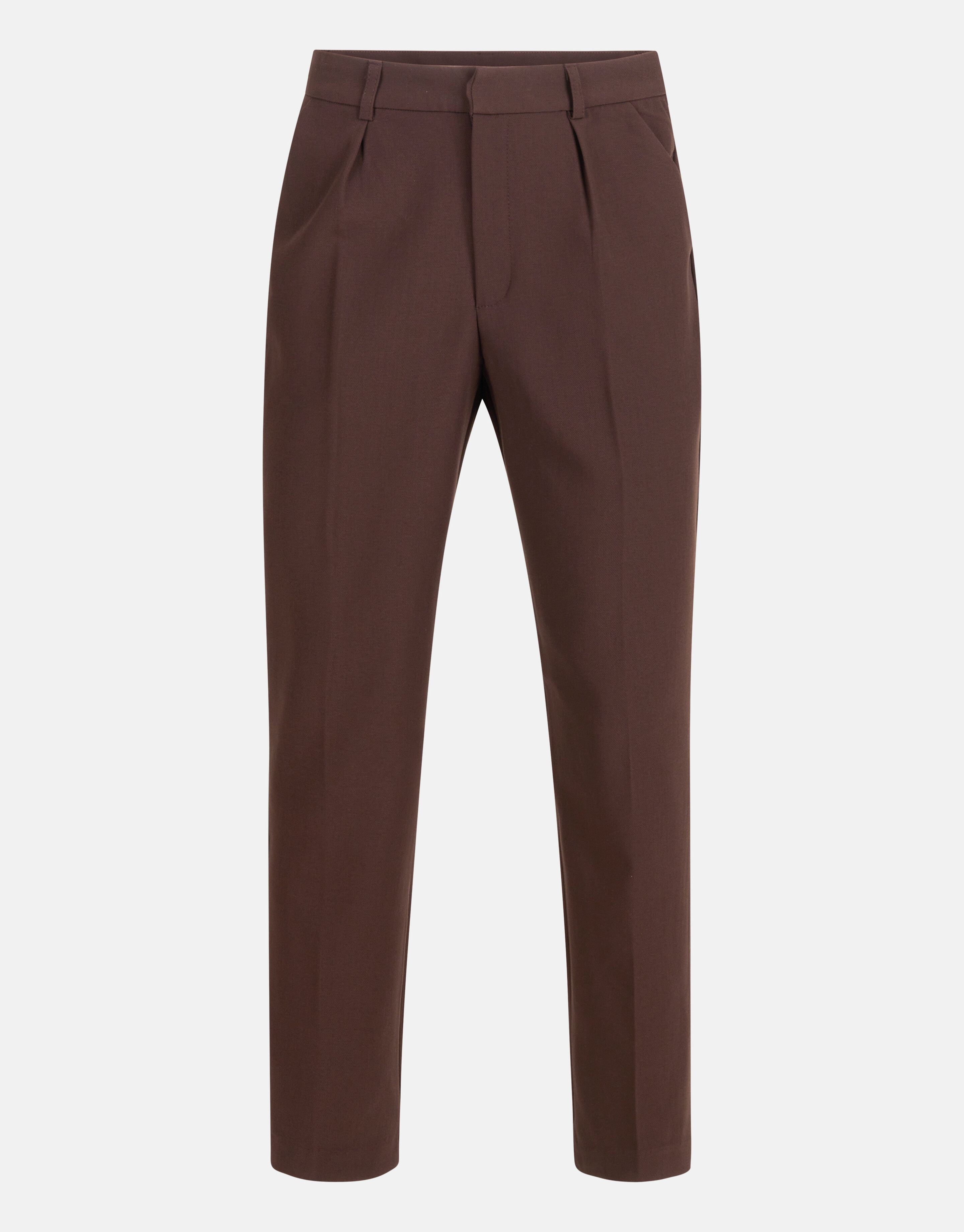Straight Fit Pantalon Donkerbruin EKSEPT