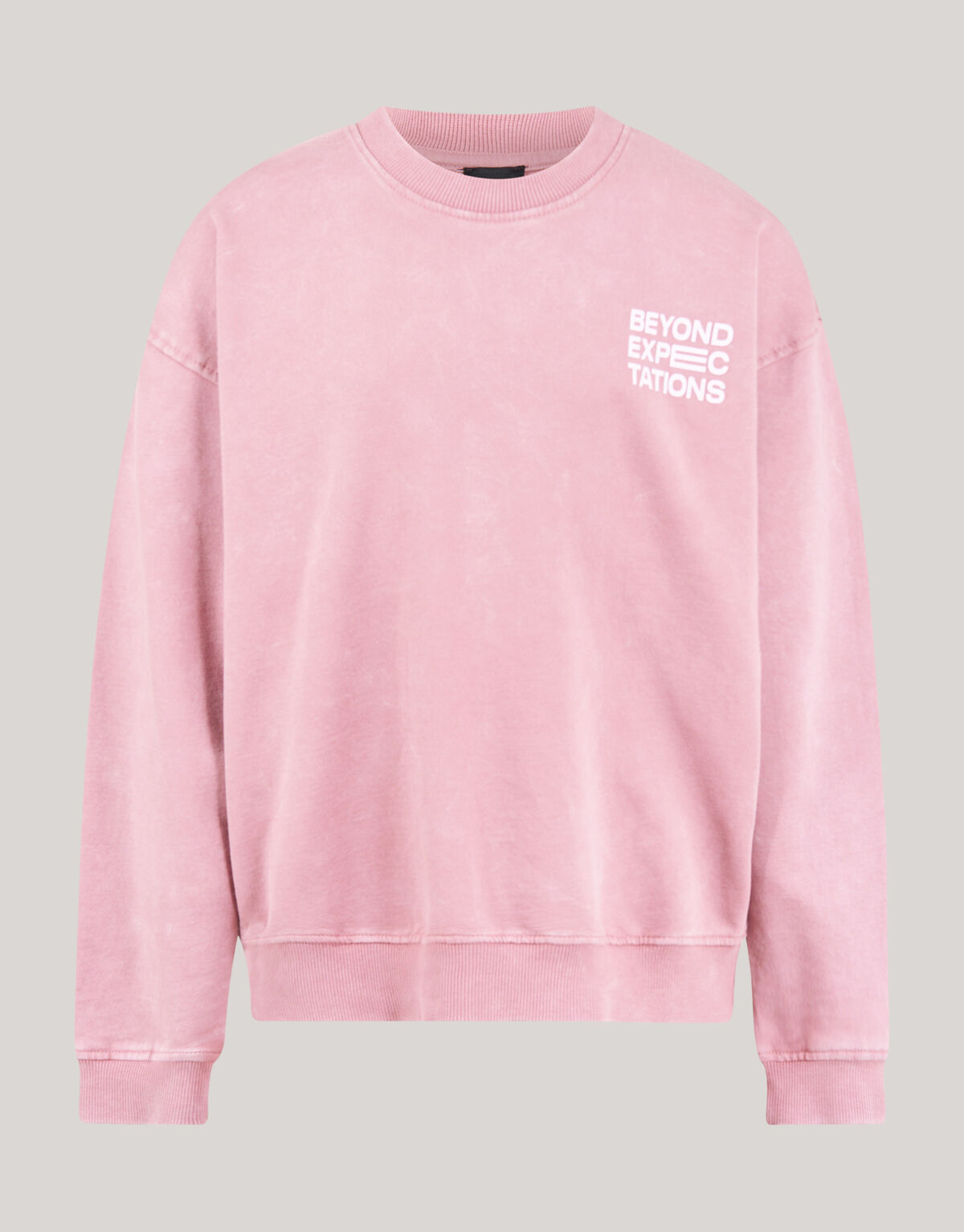 Washed Artwork Sweater Donkerroze SHOEBY BOYS