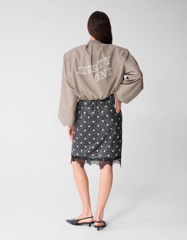 Oversized Parel Bomber Jack Taupe SHOEBY WOMEN