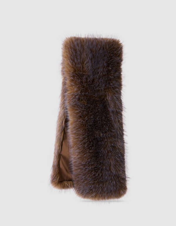 Faux Fur Sjaal Bruin By Mieke SHOEBY ACCESSOIRES