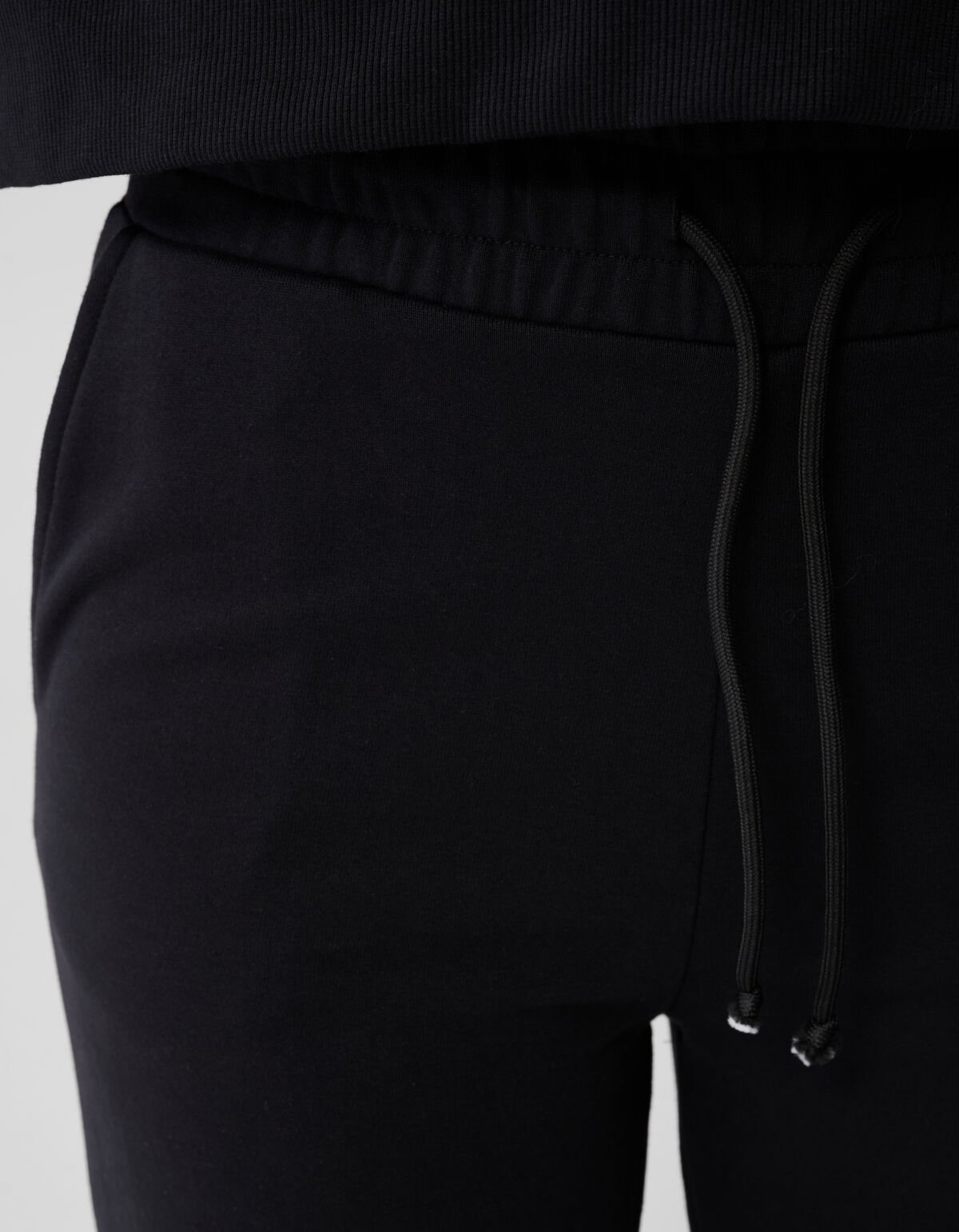 Wide Leg Jogger Broek Zwart SHOEBY WOMEN