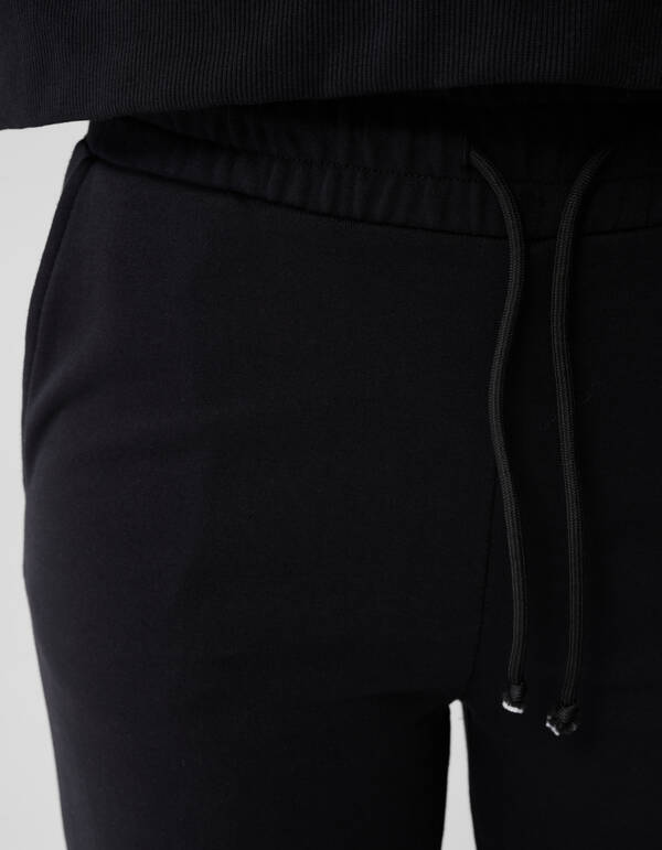 Wide Leg Jogger Broek Zwart SHOEBY WOMEN