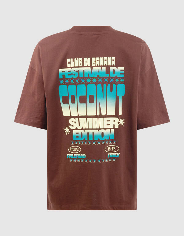 Coconut Artwork T-shirt Bruin SHOEBY BOYS