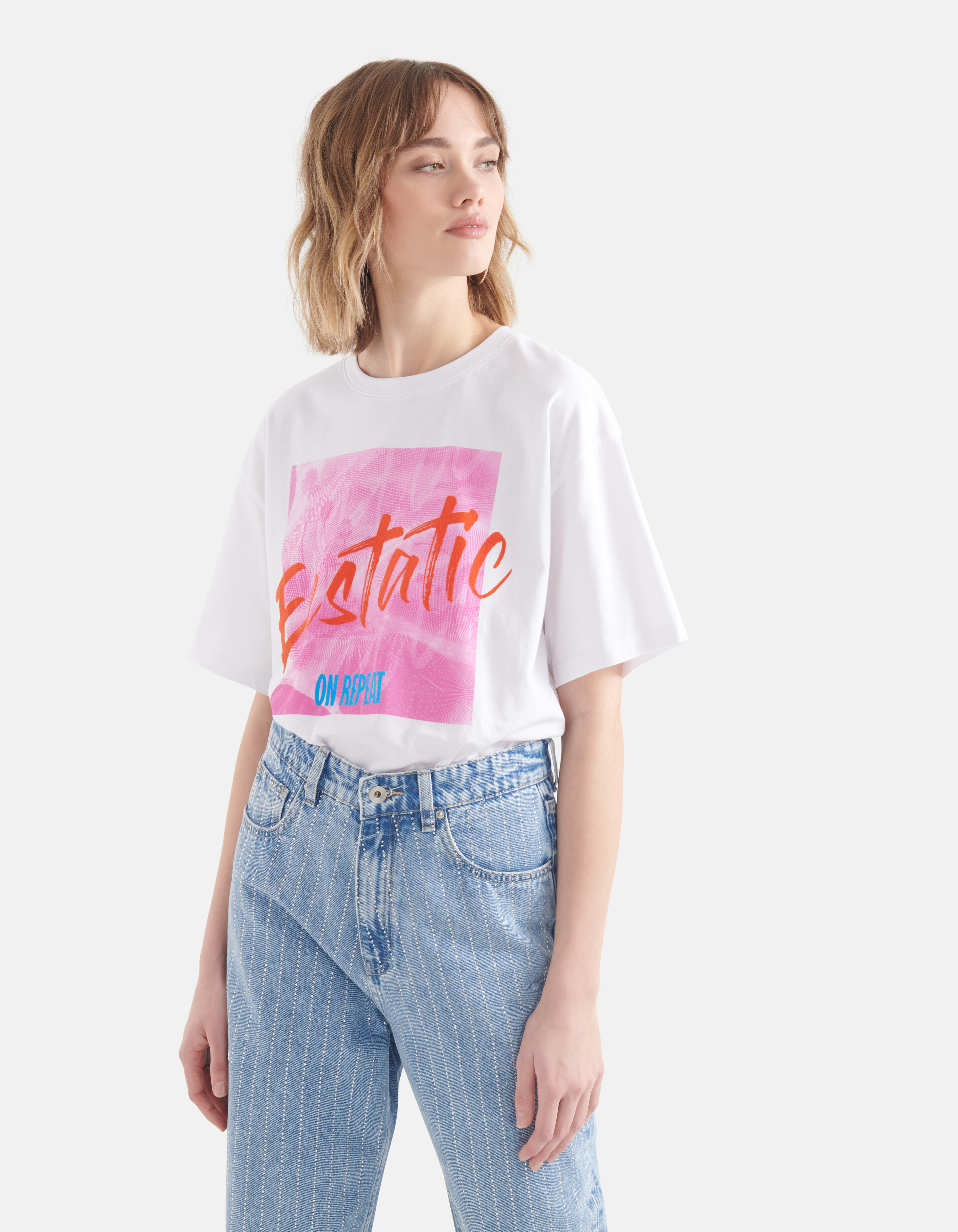 Artwork T-shirt Wit SHOEBY WOMEN