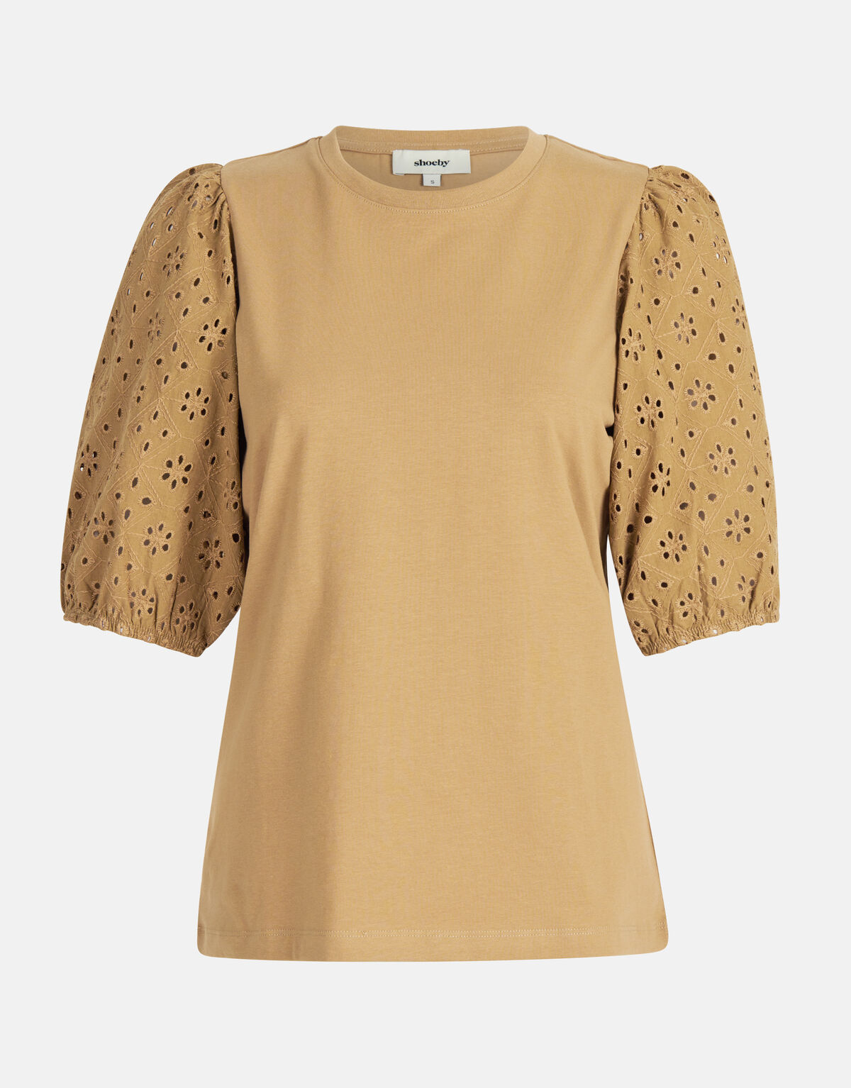 Embroidery Top Beige SHOEBY WOMEN