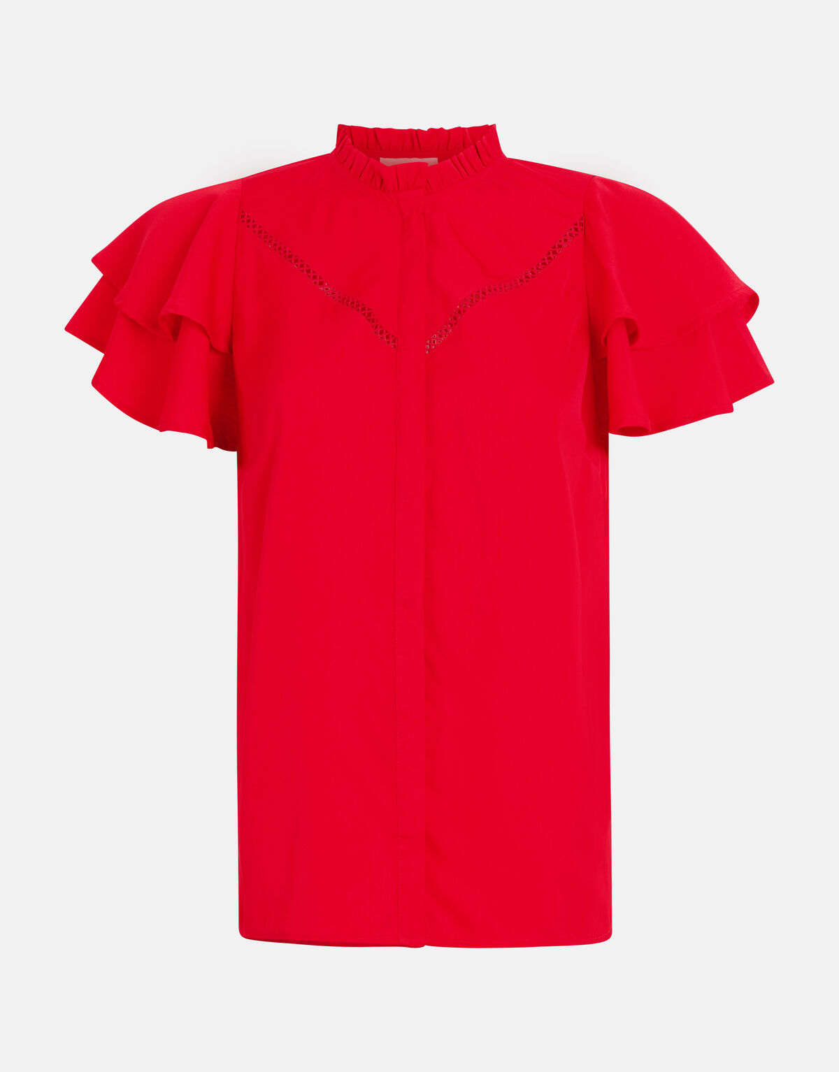 Tape Detail Top Rood SHOEBY WOMEN