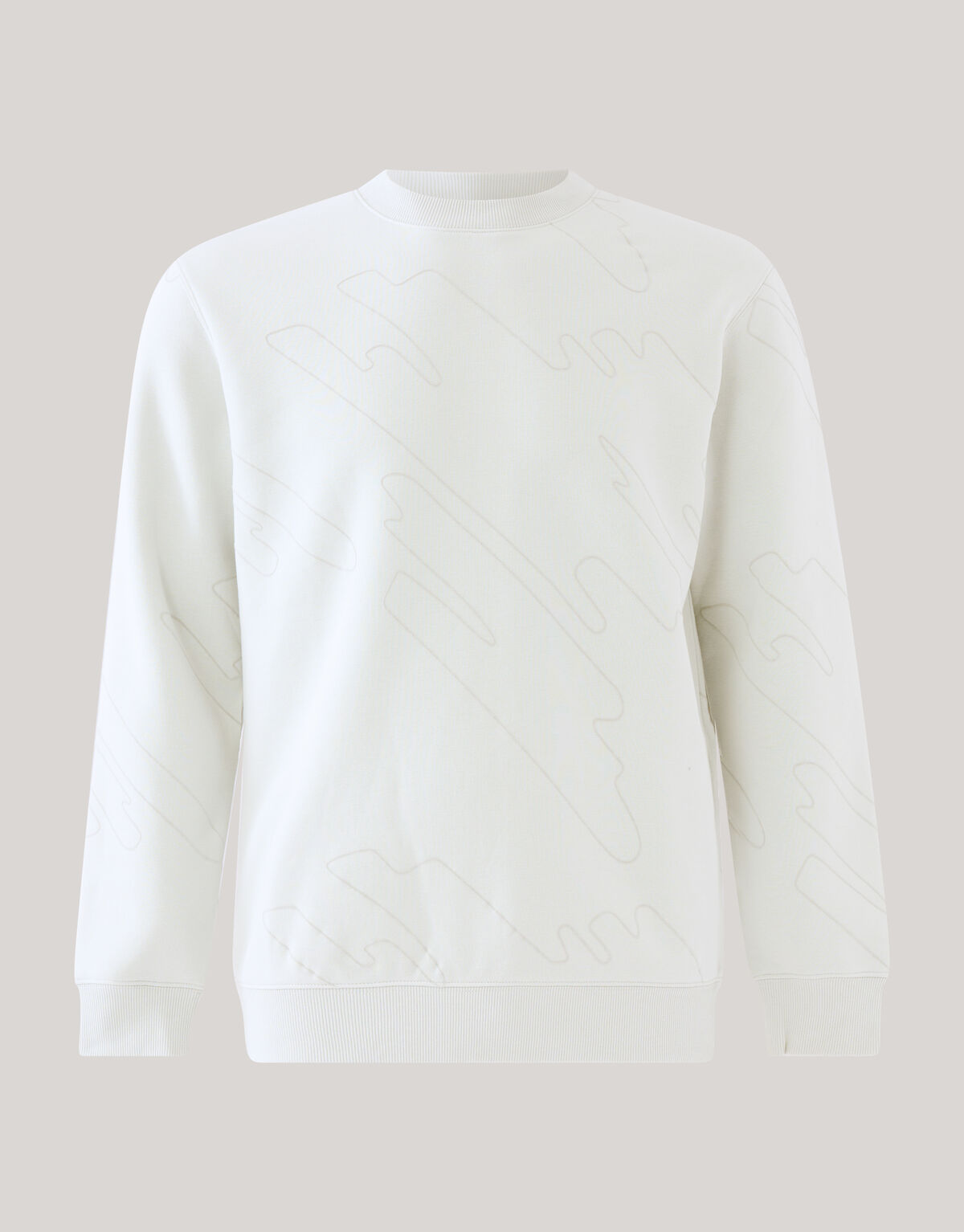 Flock Print Sweater Lichtgrijs SHOEBY MEN