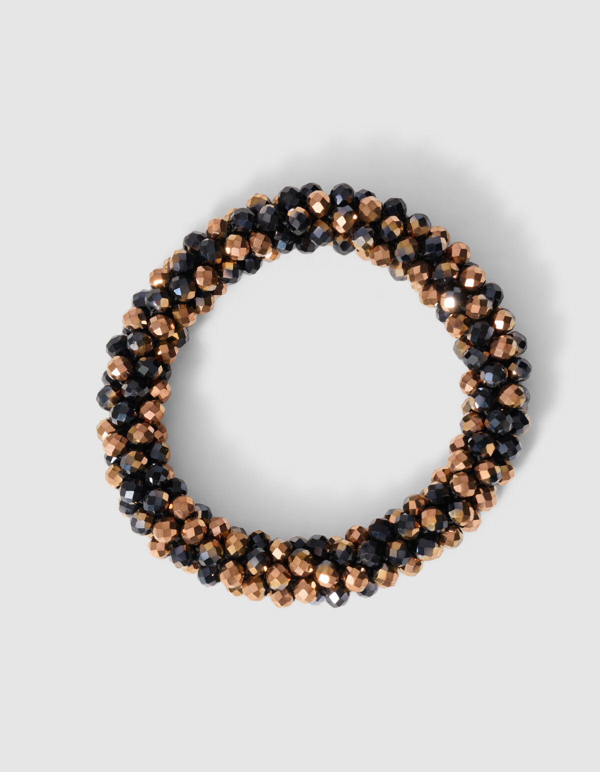 Beaded Haarelastiek Bruin/Zwart SHOEBY ACCESSOIRES