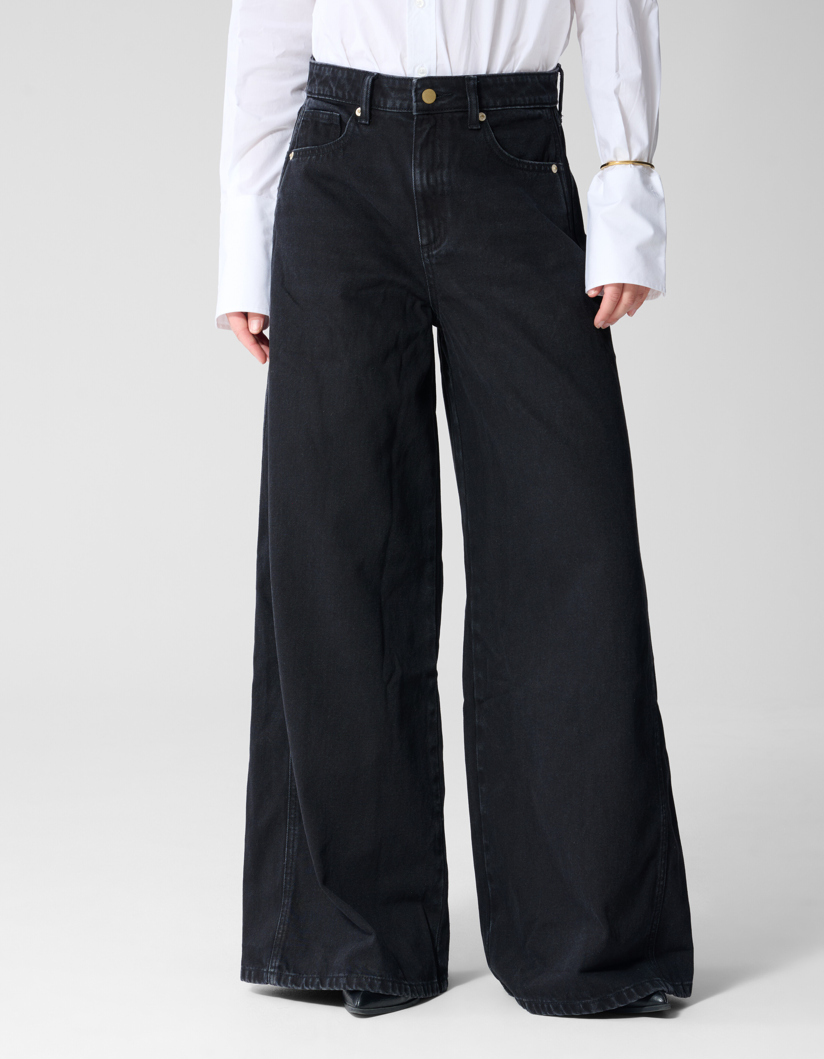 Ultra Wide Leg Fit Jeans Zwart By Lonneke SHOEBY WOMEN