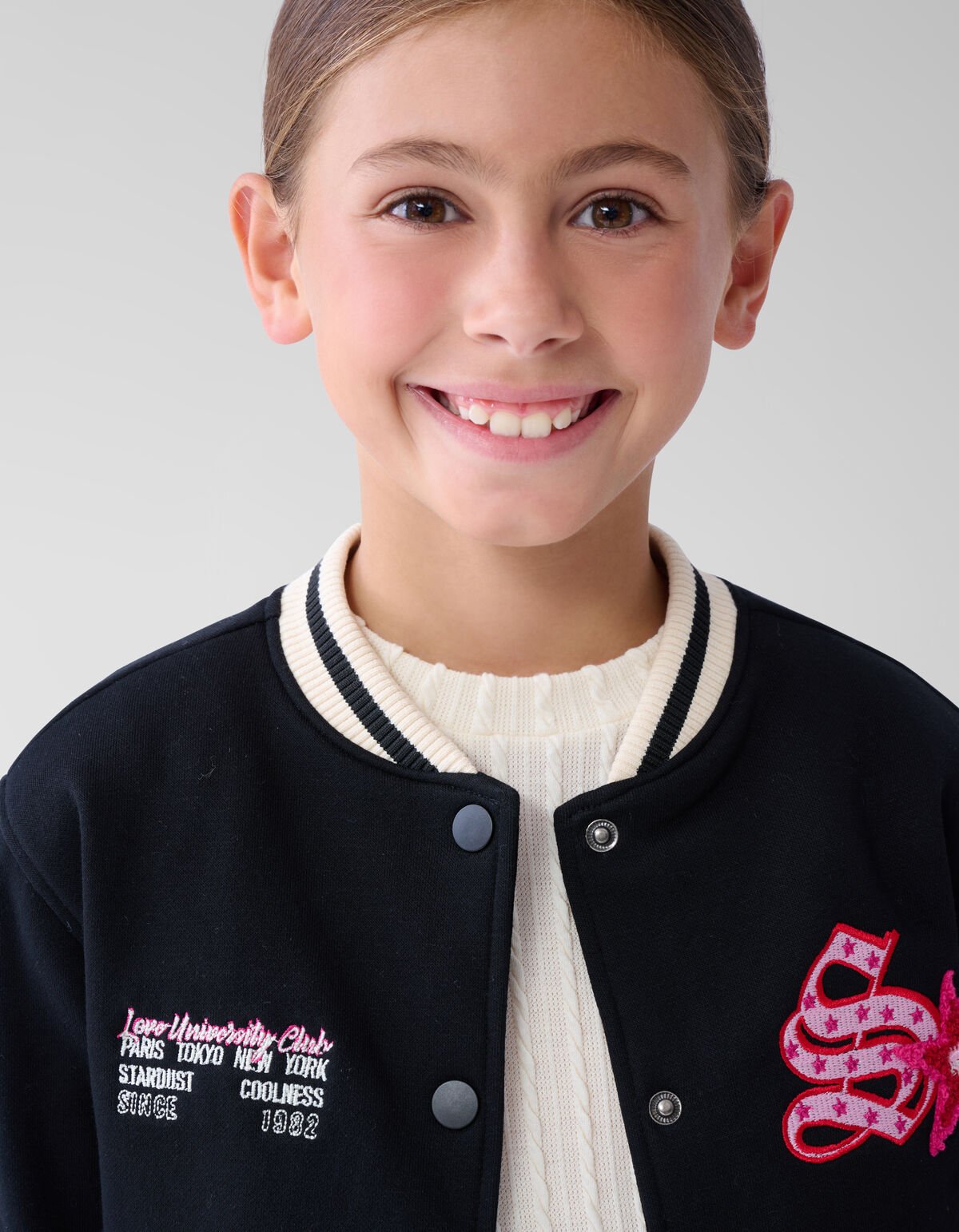 Varsity Bomber Zwart SHOEBY GIRLS