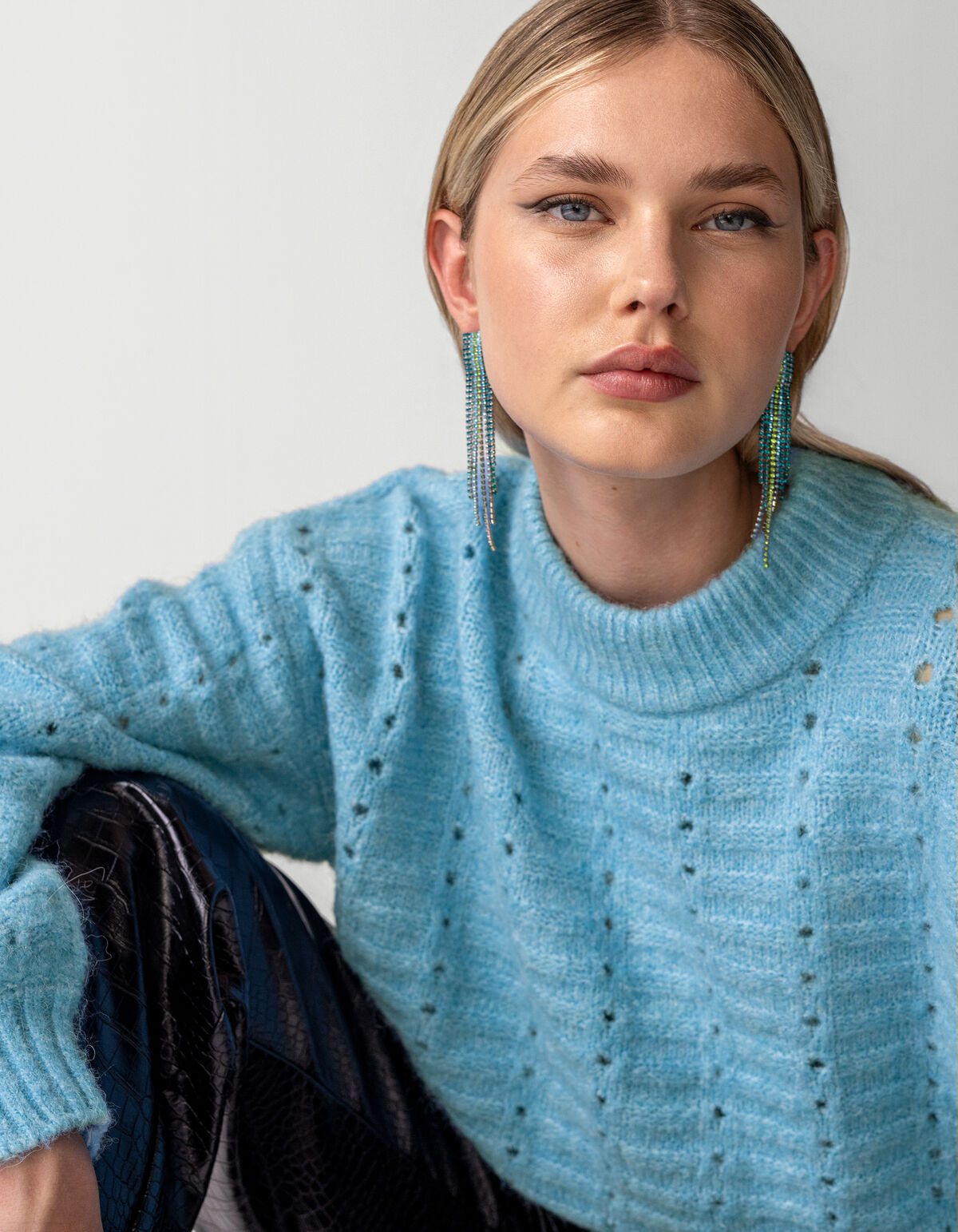 Strass Oorbellen Groen SHOEBY ACCESSOIRES