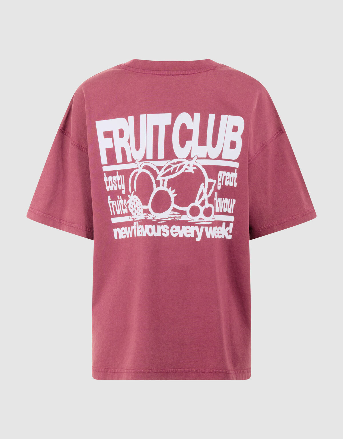 Fruit Club Artwork T-shirt Donkerrood SHOEBY BOYS