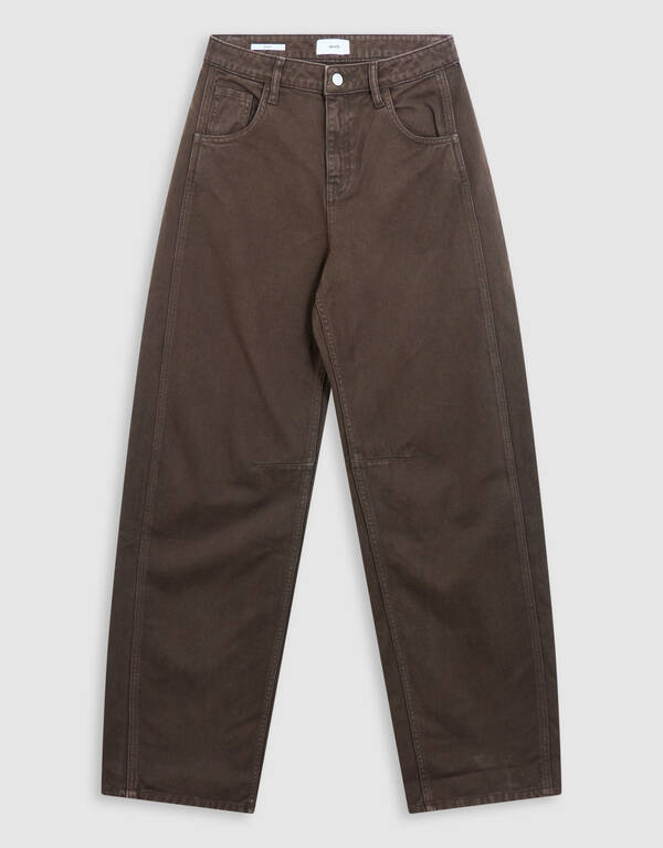 Clean Barrel Fit Jeans Bruin SHOEBY WOMEN