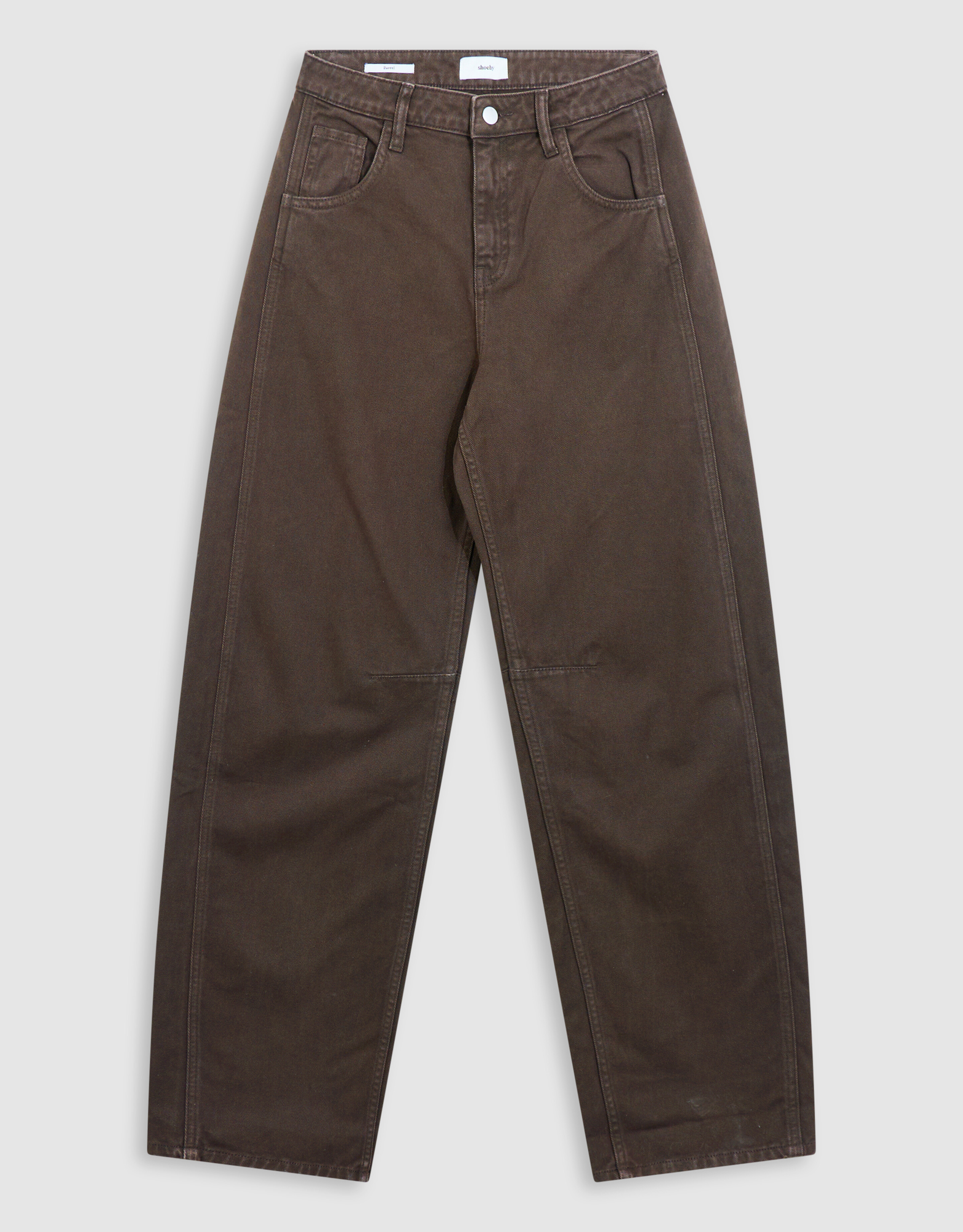Clean Barrel Fit Jeans Bruin SHOEBY WOMEN
