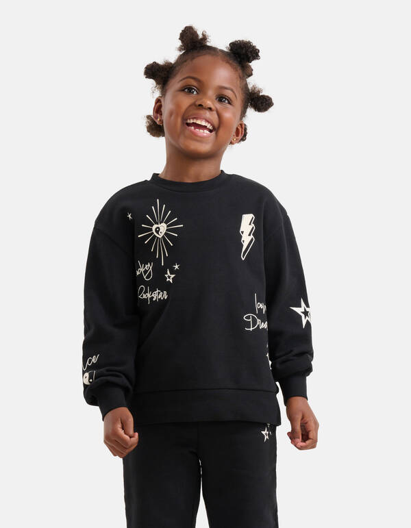 Artwork Sweater Zwart SHOEBY GIRLS