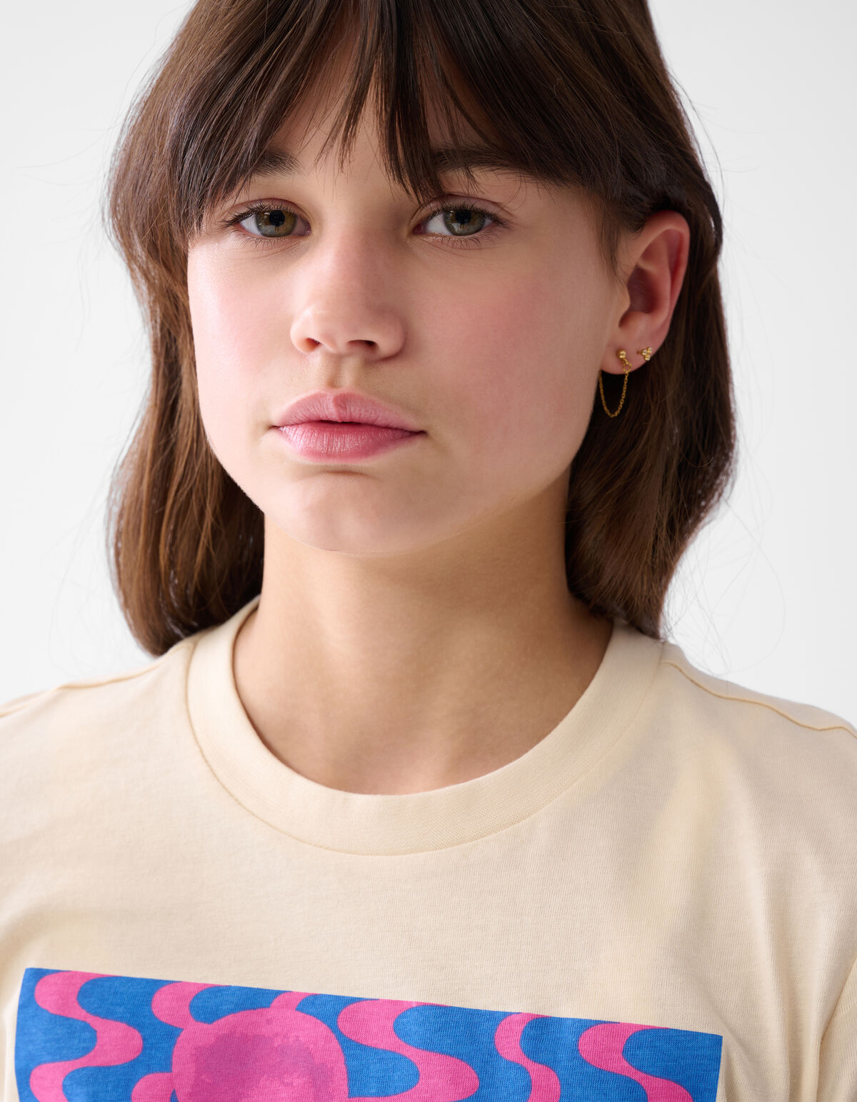 Artwork T-shirt Gebroken Wit SHOEBY GIRLS