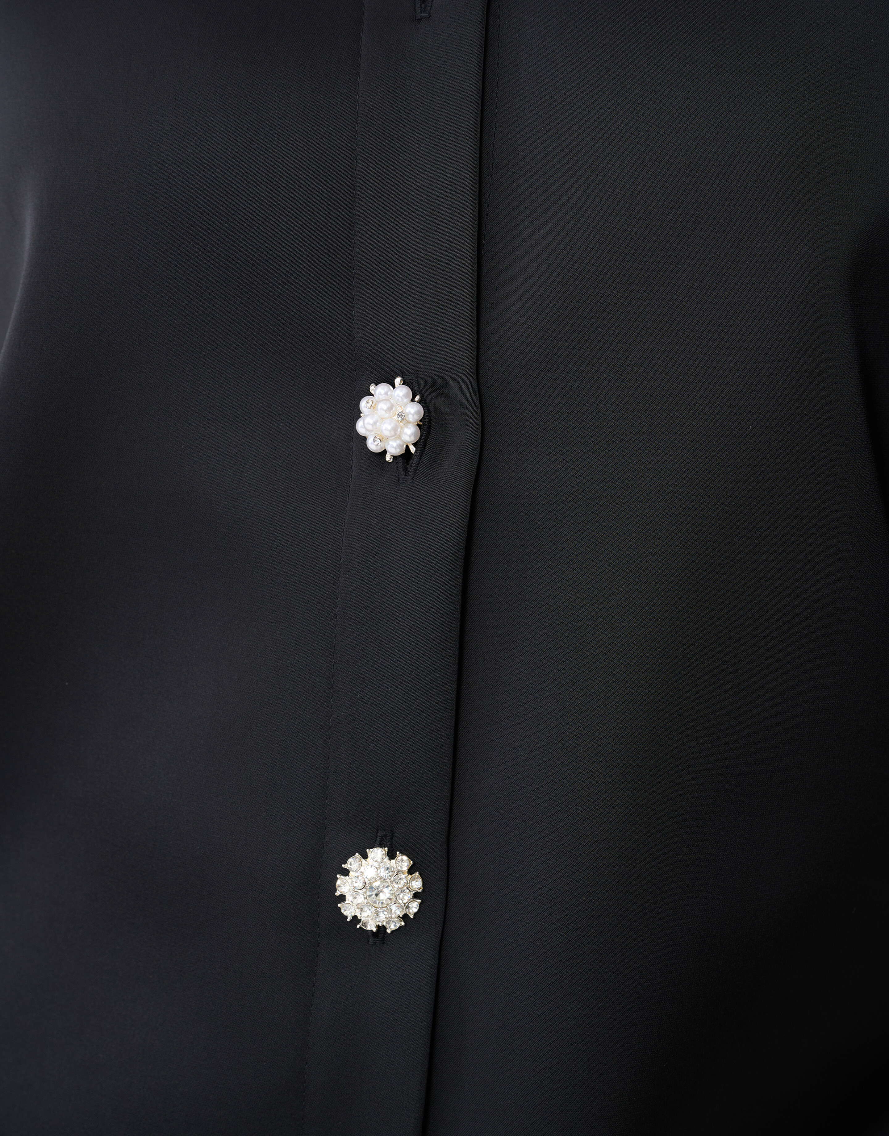 Oversized Satijnen Blouse Zwart By Monica SHOEBY WOMEN