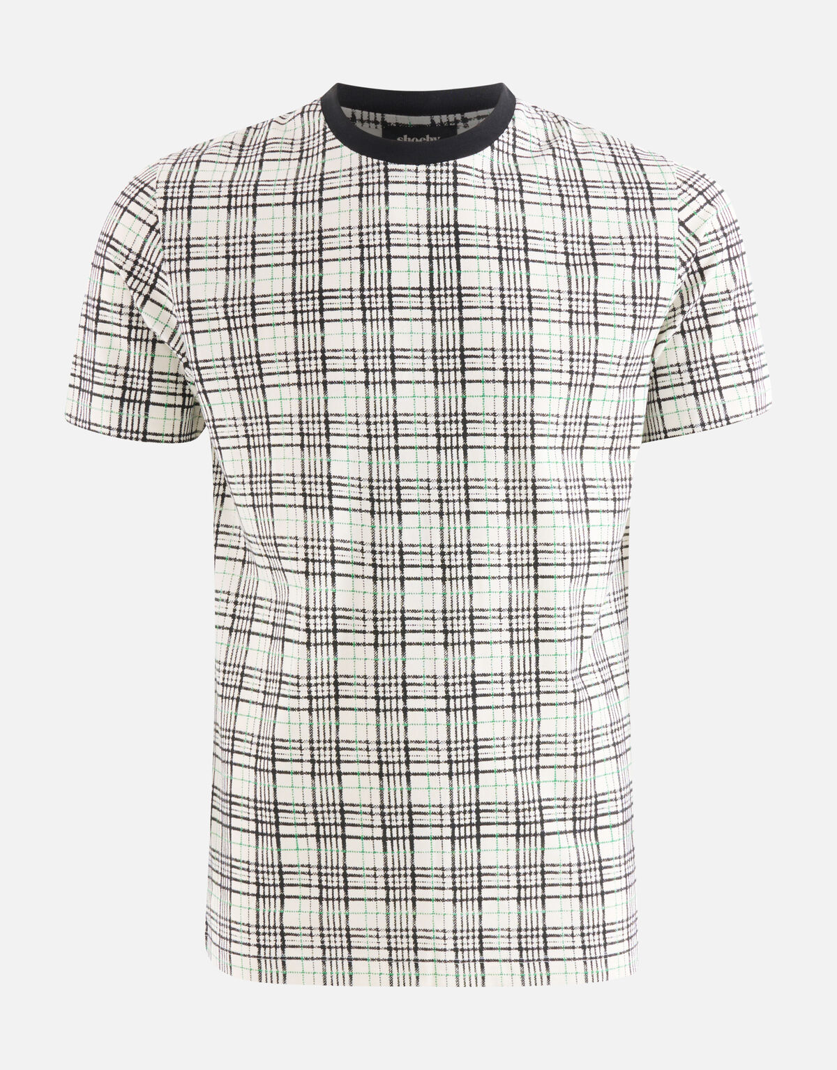 Geruiten T-shirt Gebroken Wit SHOEBY MEN