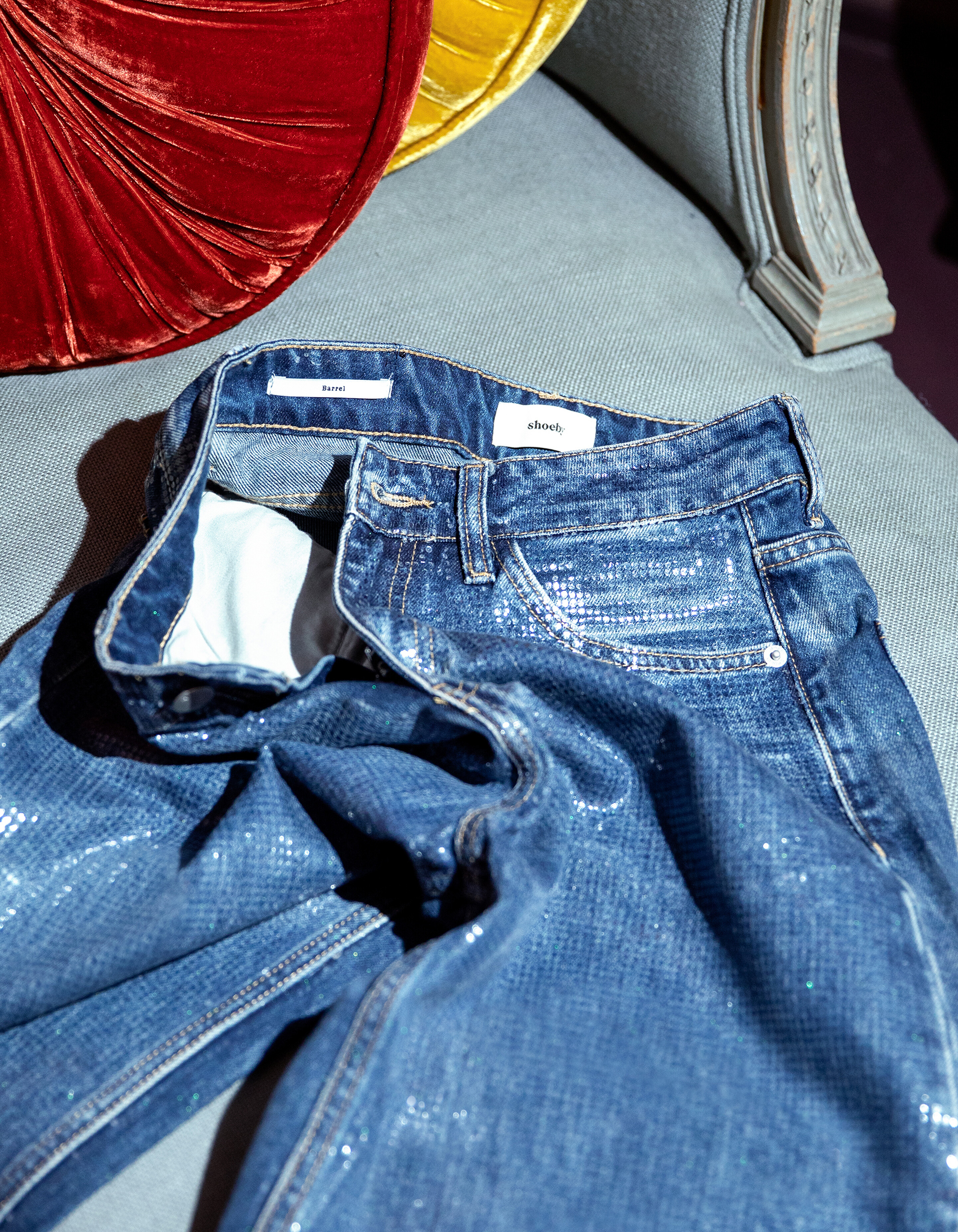 Foil Barrel Fit Jeans Mediumstone SHOEBY WOMEN