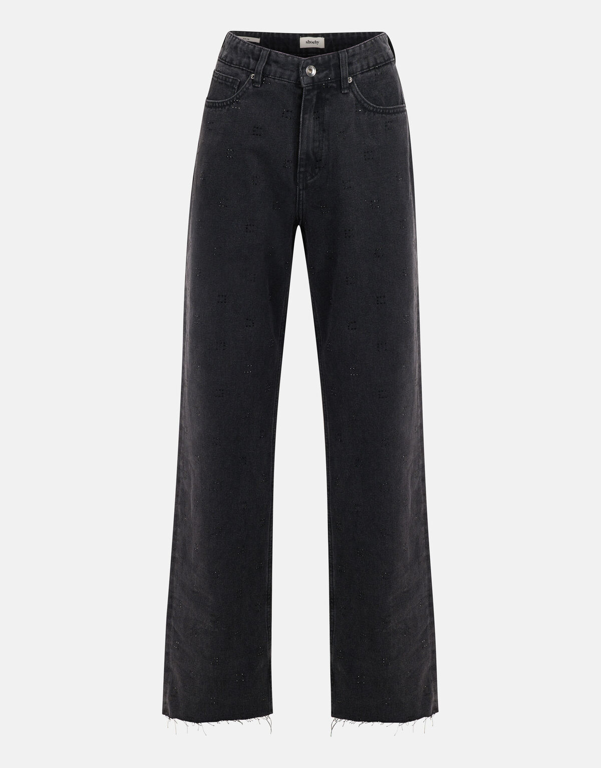 Strass Wide Leg Jeans Zwart SHOEBY WOMEN