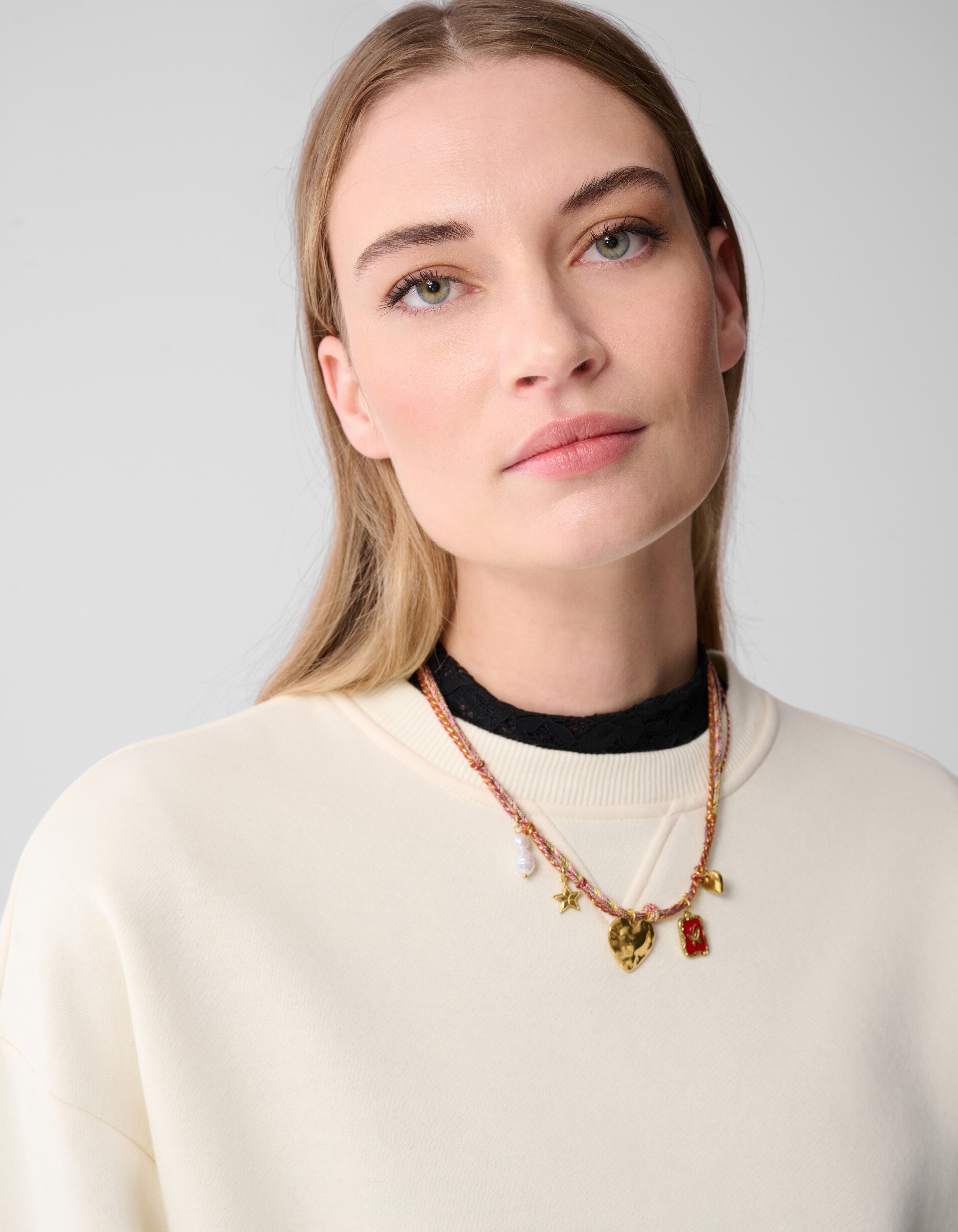 Touw Charm Ketting Bruin SHOEBY ACCESSOIRES