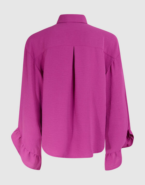 Twist Ruffle Blouse Paars SHOEBY WOMEN