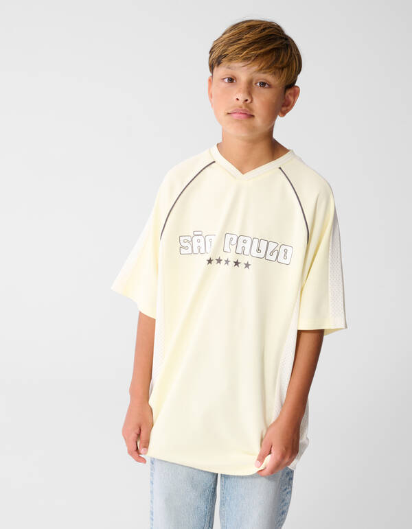 Sporty Oversized T-shirt Lichtgeel SHOEBY BOYS