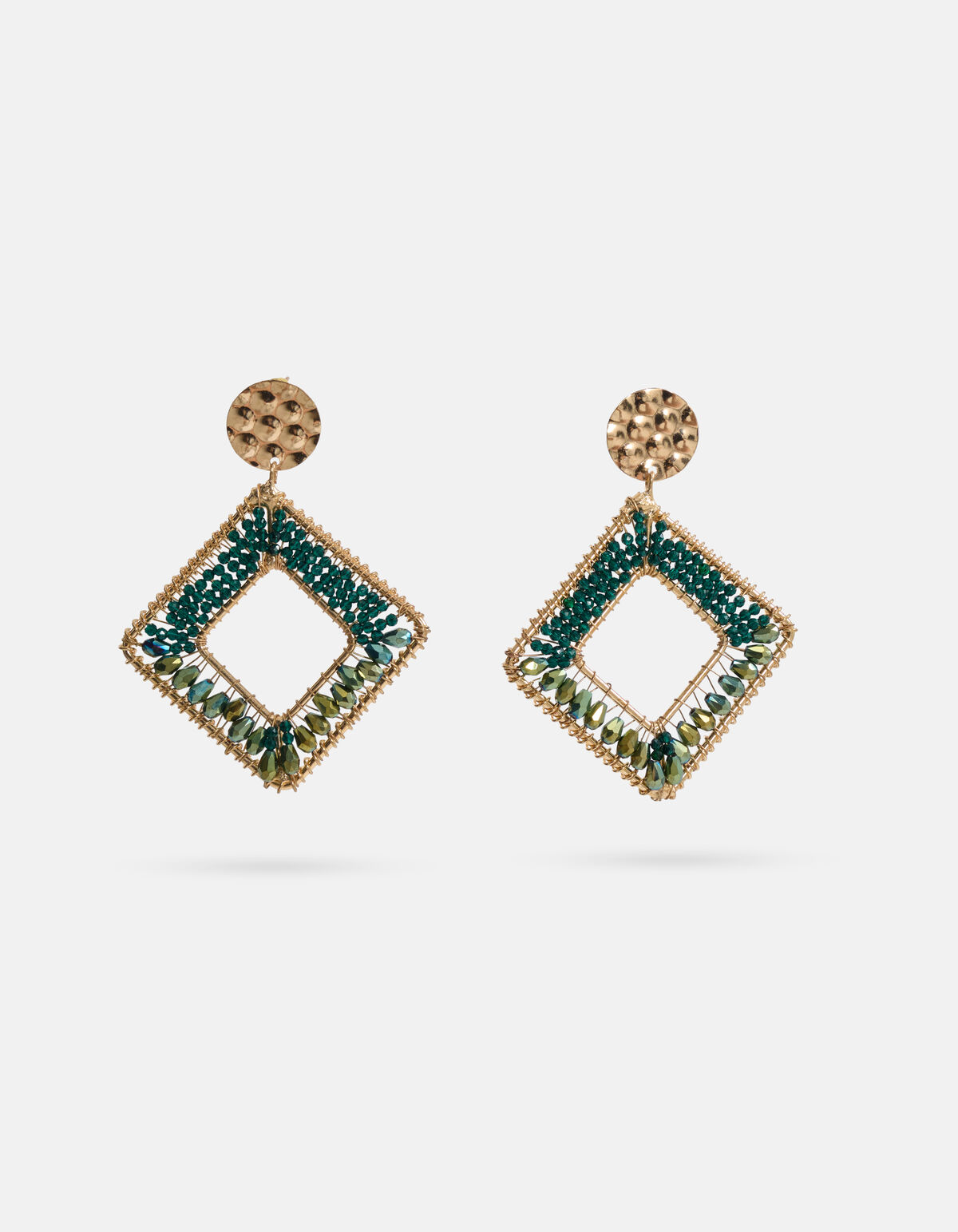 Beaded Oorbellen Groen SHOEBY ACCESSOIRES